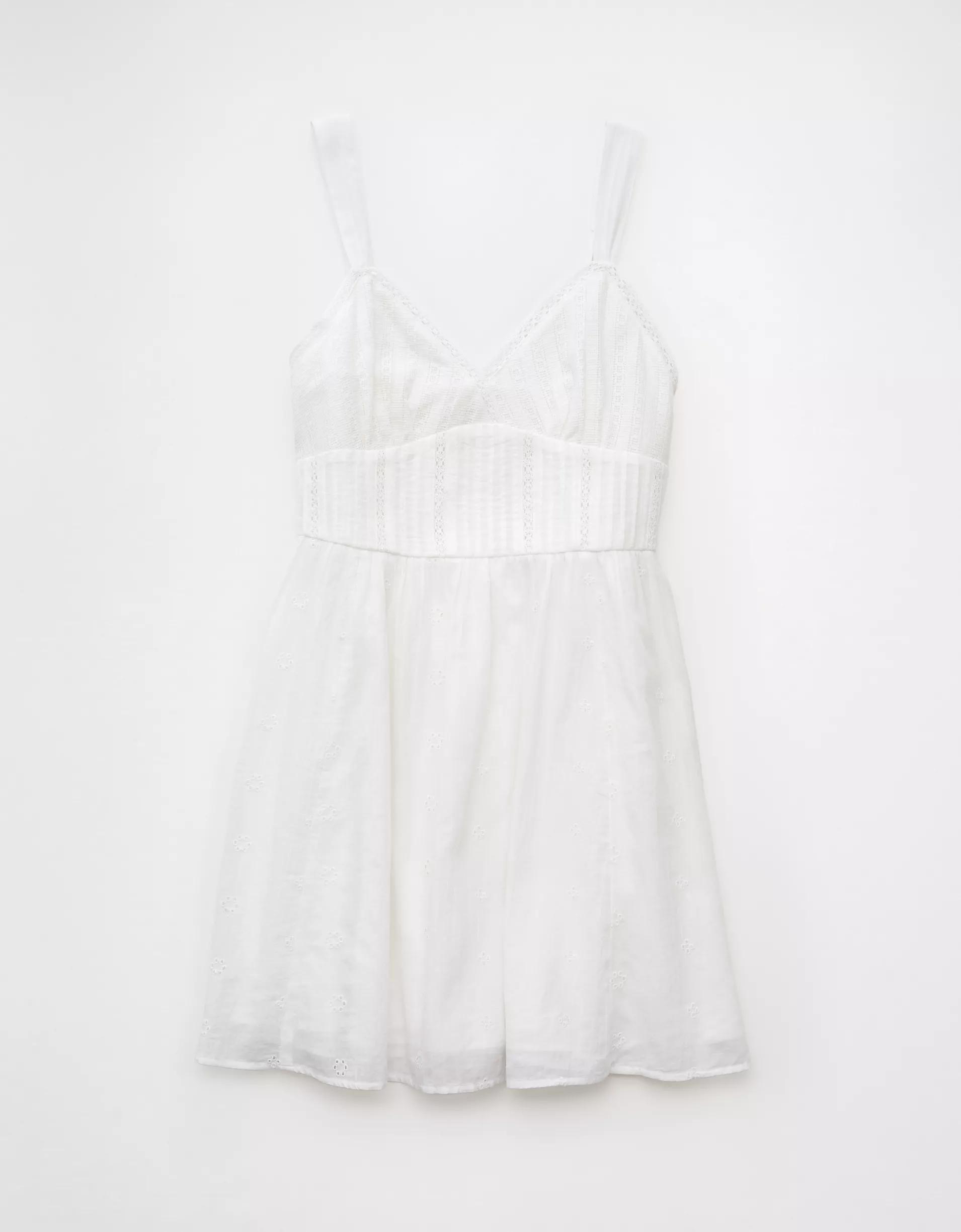 AE V-Neck Eyelet Mini Dress Product Image