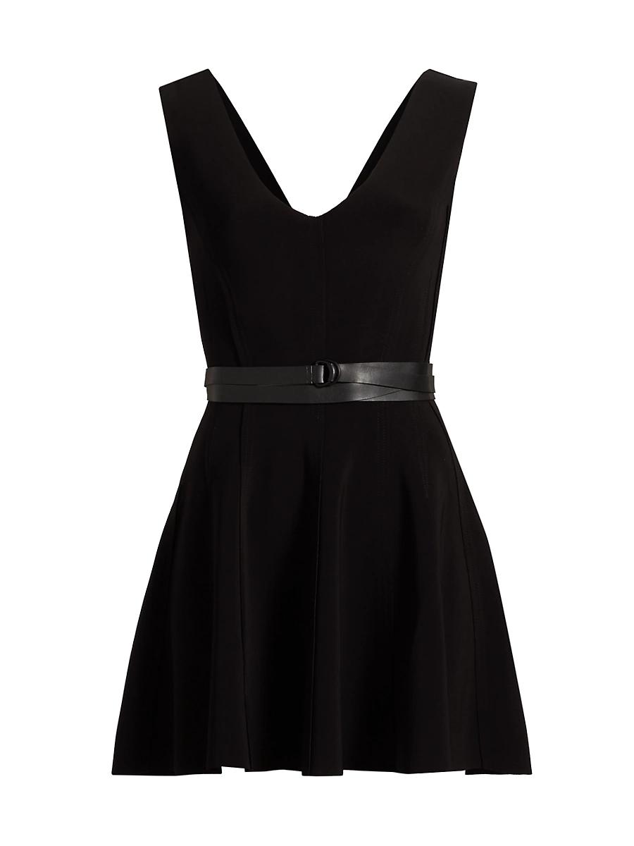 Womens Grace Belted V-Neck Minidress Product Image