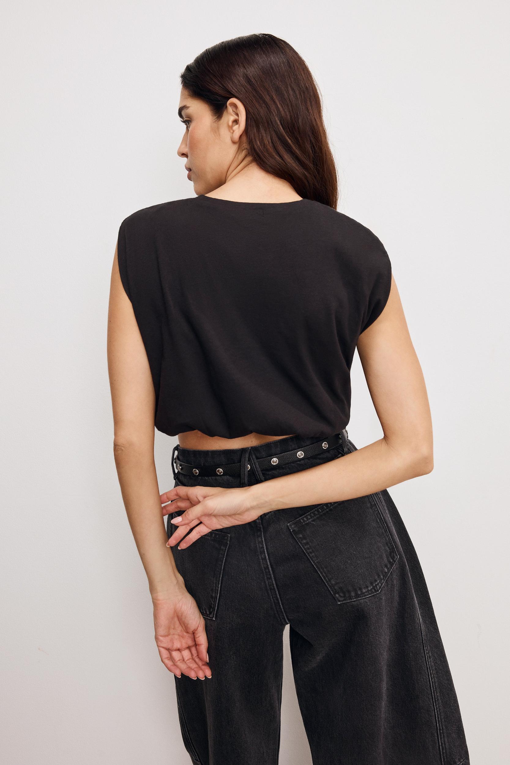 COTTON MUSCLE TEE | BLACK001 Product Image