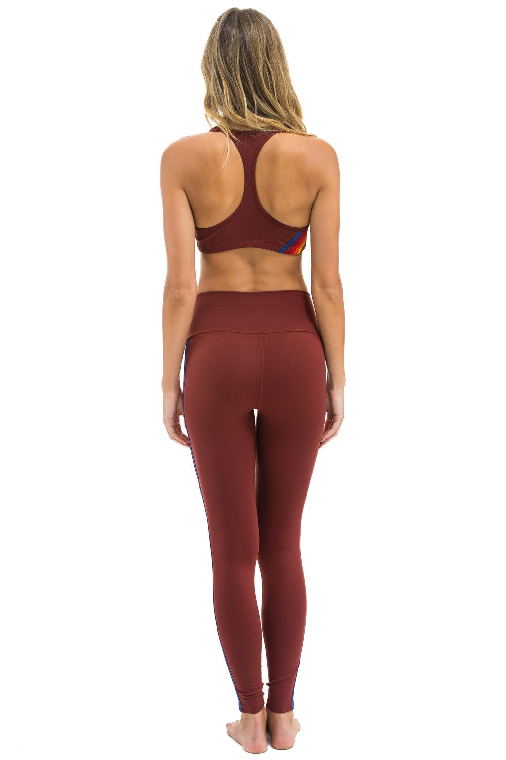 FULL LENGTH HI-RISE 5 STRIPE LEGGINGS - BRICK Female Product Image
