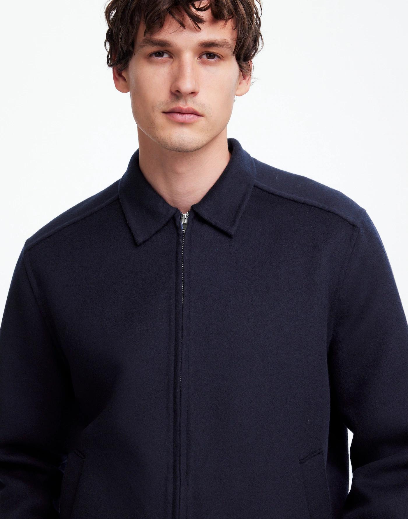 Double-Faced Wool Zip-Front Jacket Product Image