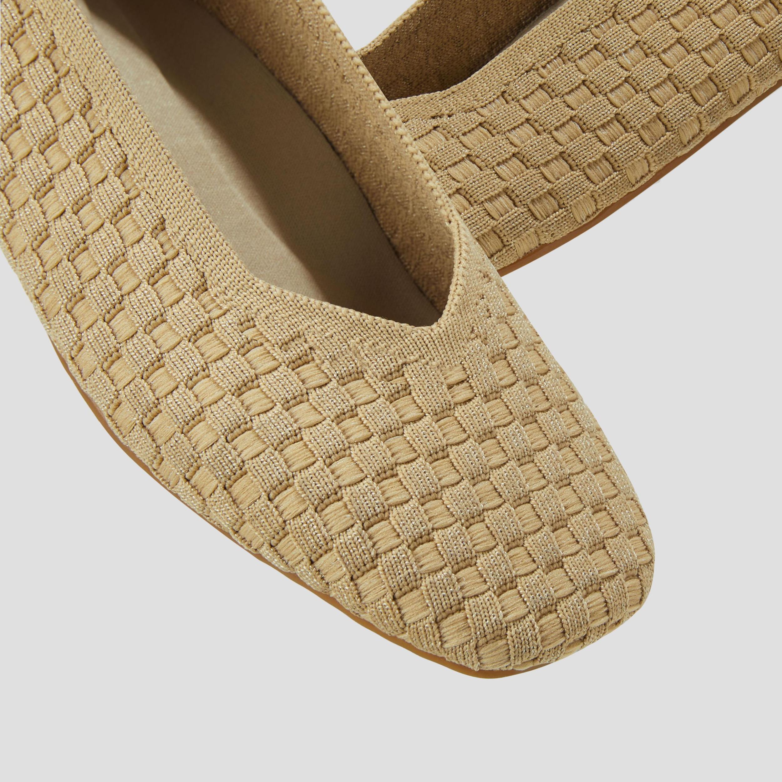 Square-Toe V-Cut Flats (Margot 2.0) Product Image