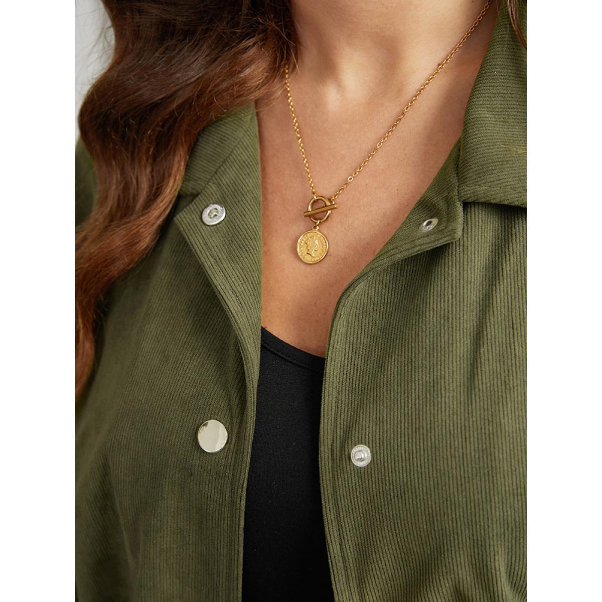 Plus Size Corduroy Striped Trim Button Up Jacket Women ArmyGreen Elastic cuffs Pocket Dailywear Jackets BloomChic 14-16/1X Product Image