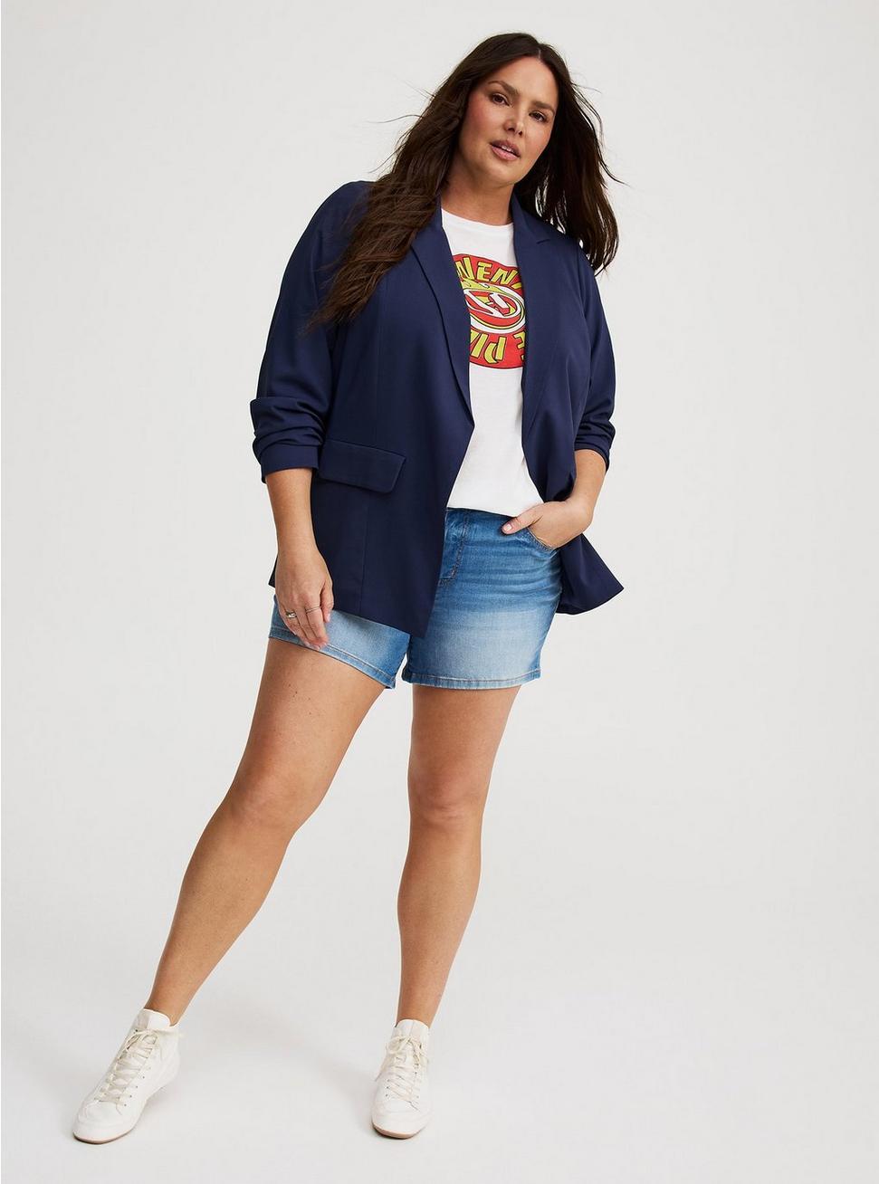 Studio Crepe Notch-Collar Blazer Product Image