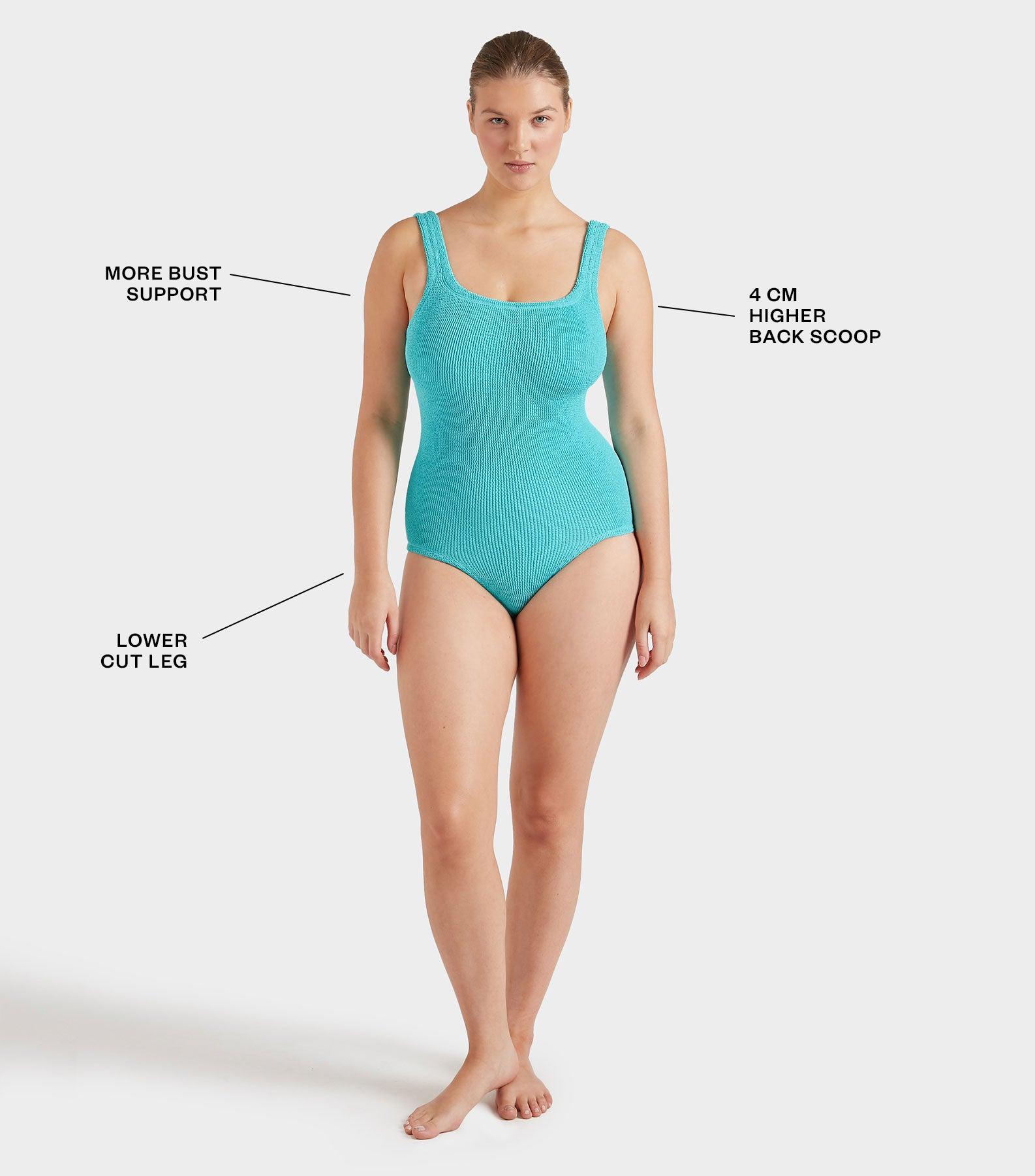 Coverage Square Neck Swim - Aqua Product Image