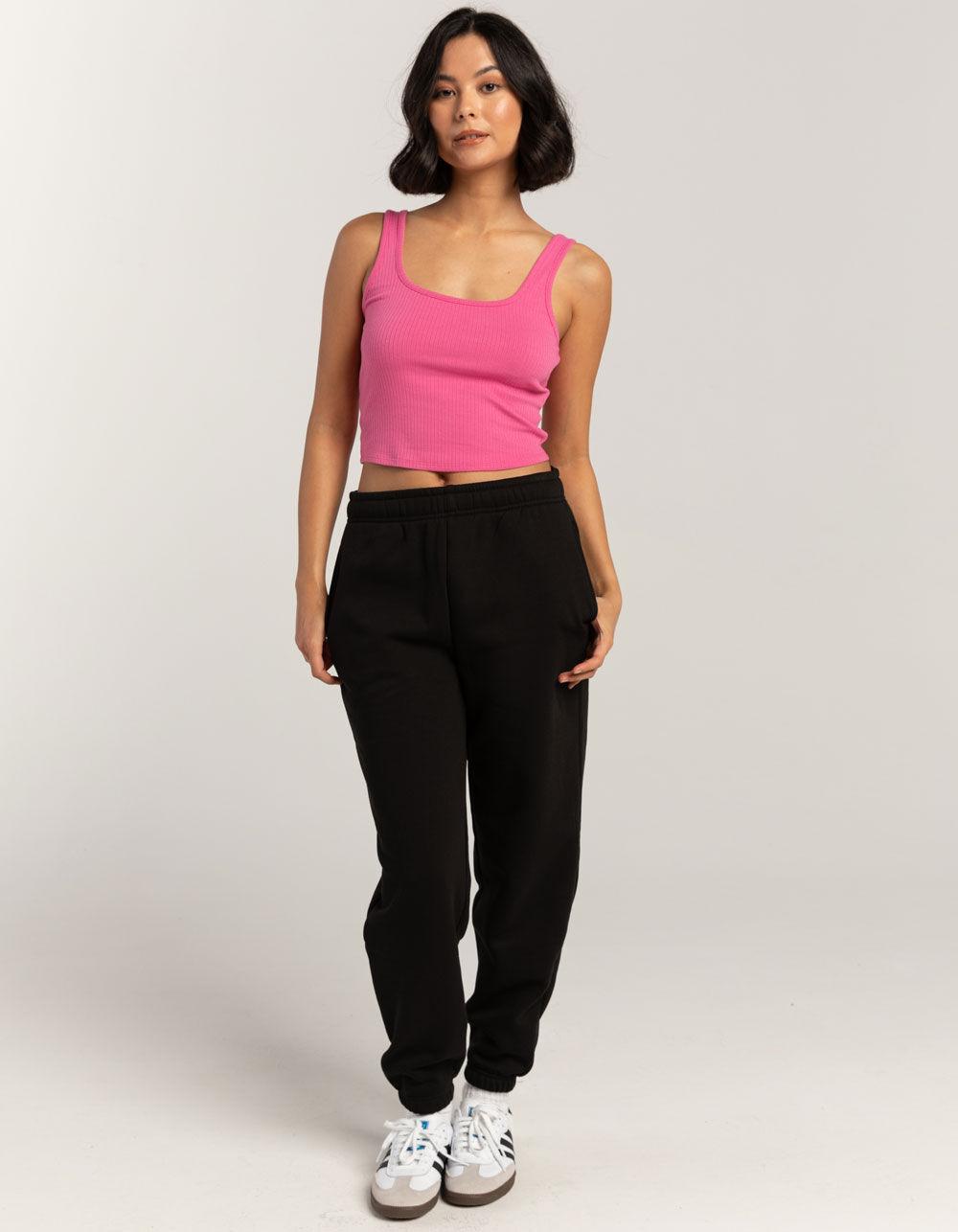 TILLYS Square Neck Womens Tank Top - Bright Rose Product Image