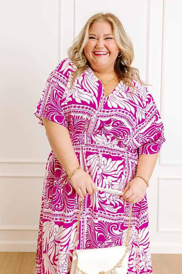 Bali Bliss Floral Midi Dress Curves Product Image