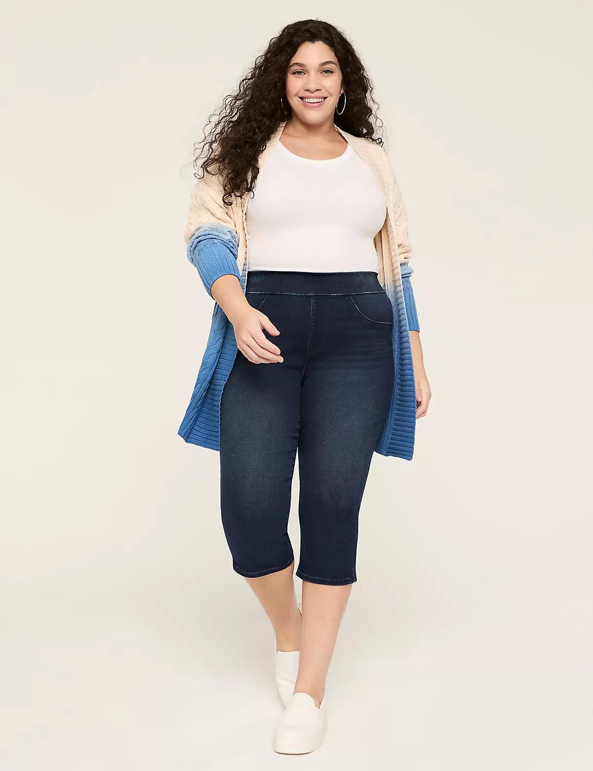 Pull-On High-Rise Pedal Jean Product Image