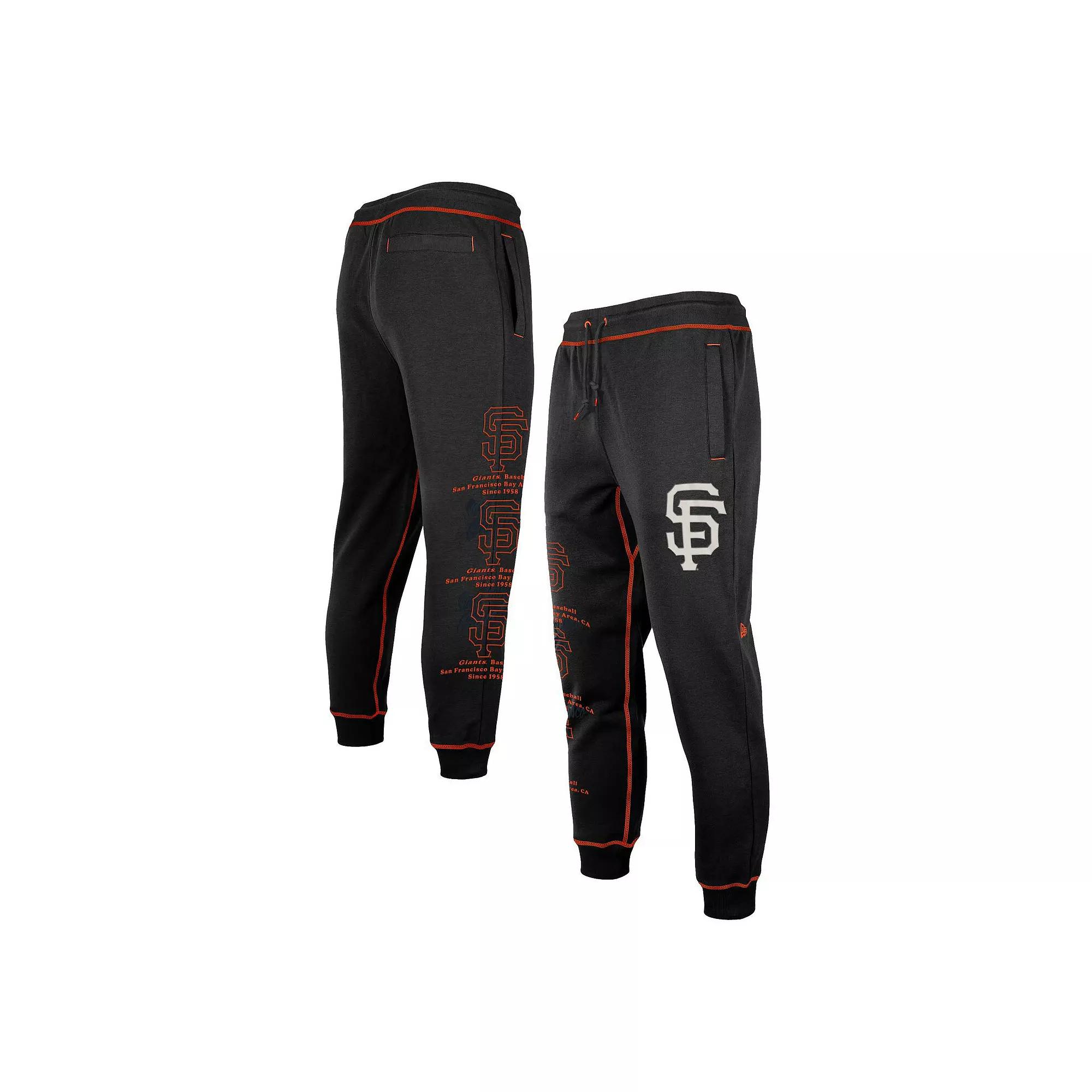 Men's New Era Black San Francisco Giants Team Split Jogger Pants,  Product Image