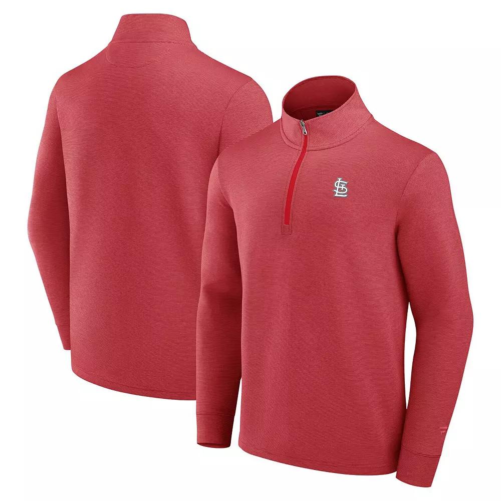 Men's Fanatics Red St. Louis Cardinals Quarter Zip,  Product Image