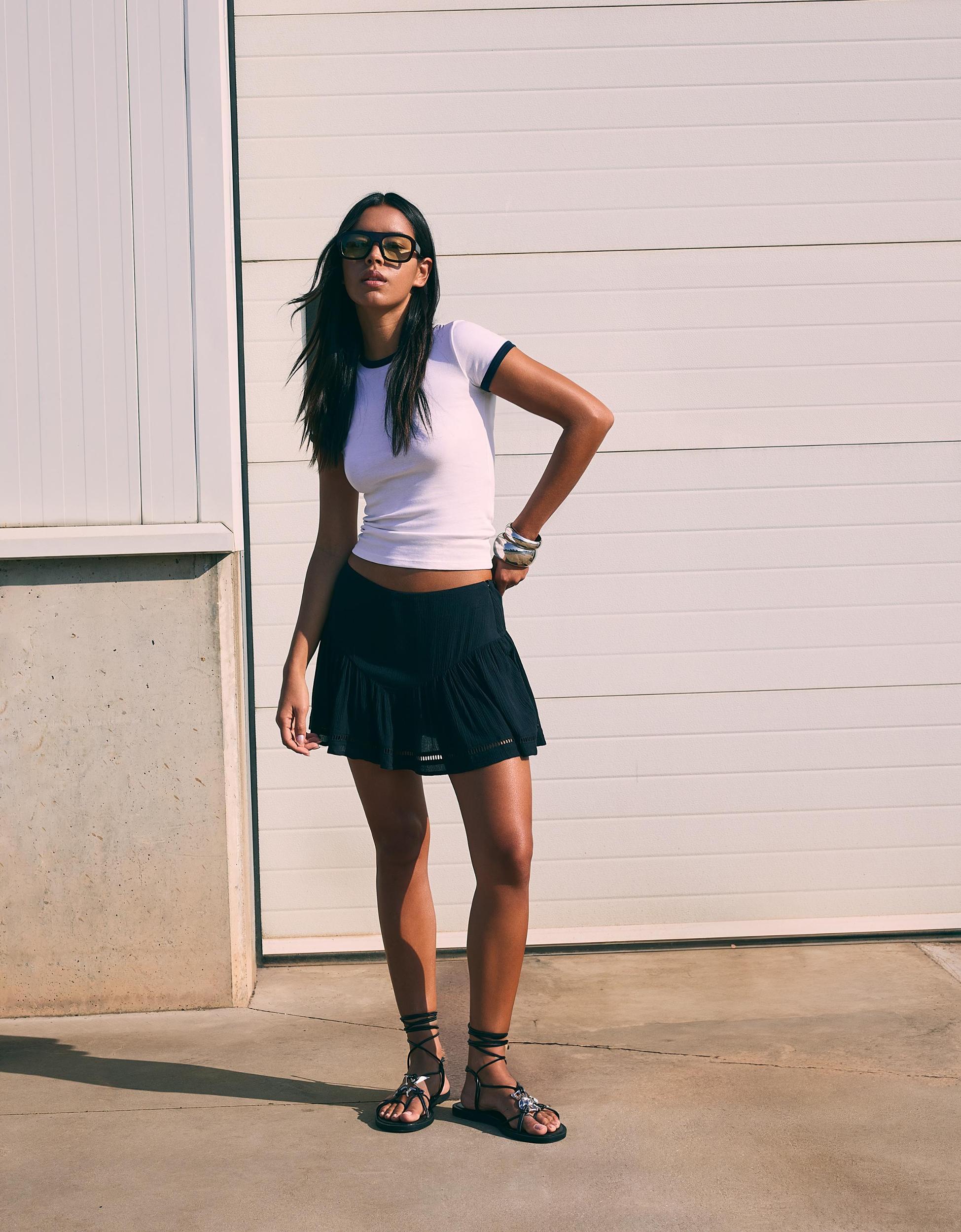 Textured mini skirt Product Image