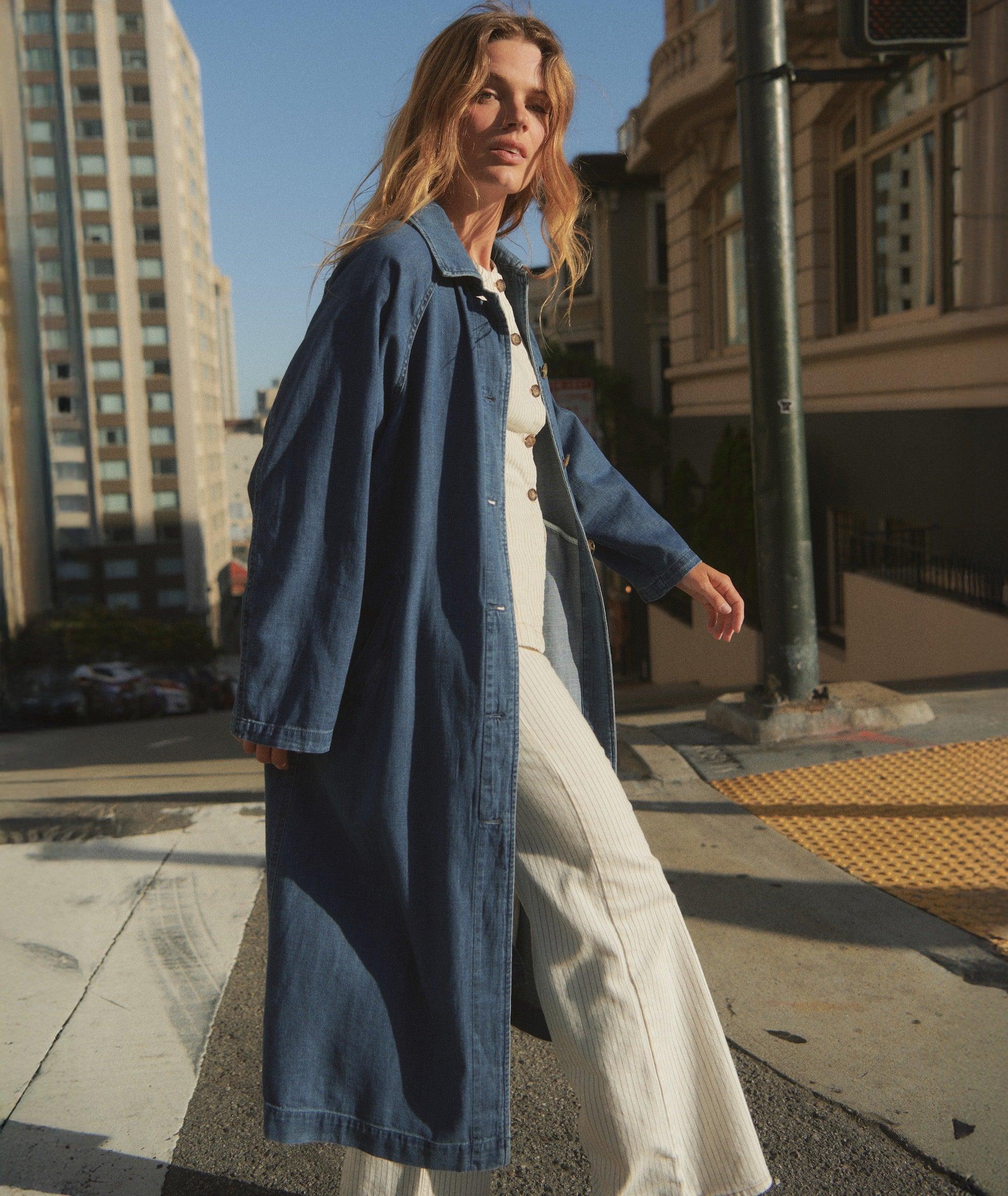 Hayes Denim Trench Coat Product Image