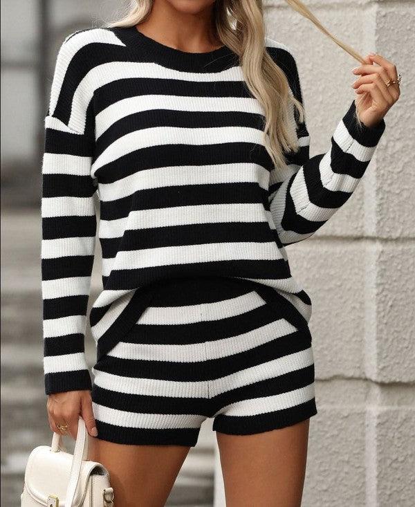 Striped long sleeve 2 piece set Product Image