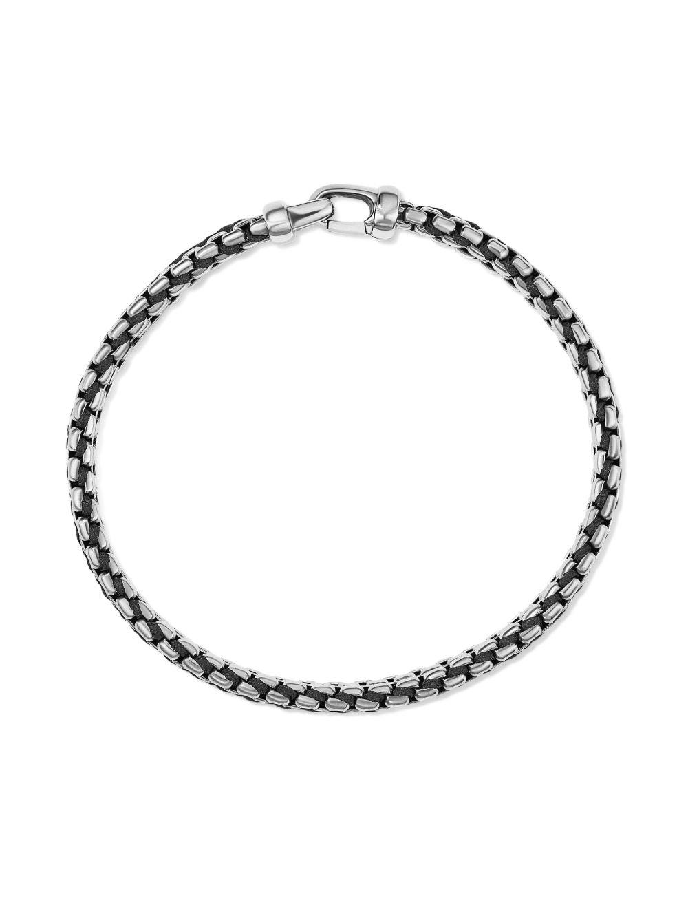 sterling silver Woven Box Chain bracelet (10mm) Product Image