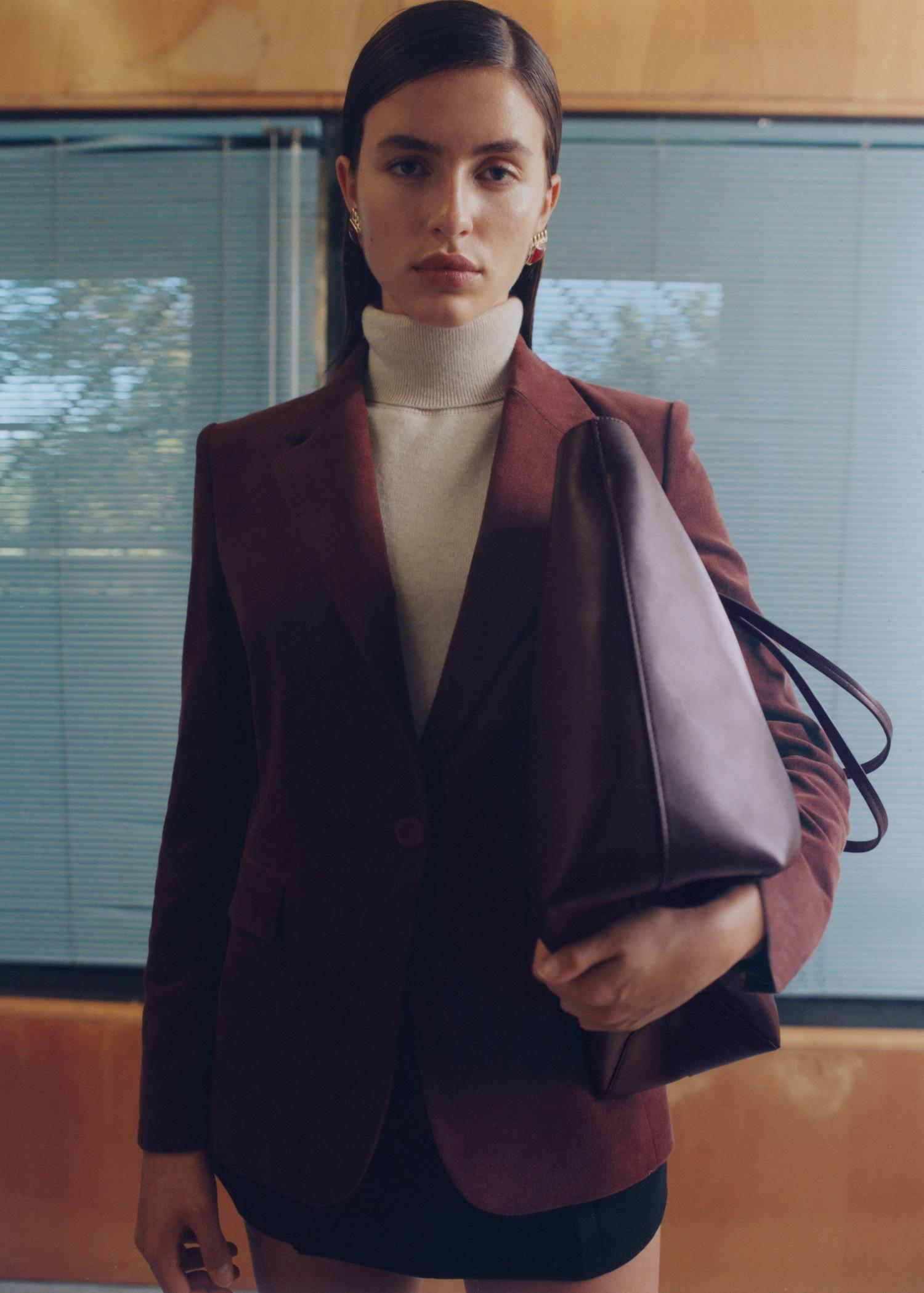 Velvet suit jacket - Women | MANGO USA Product Image