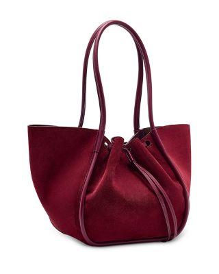 Large Ruched Tote in Suede Product Image