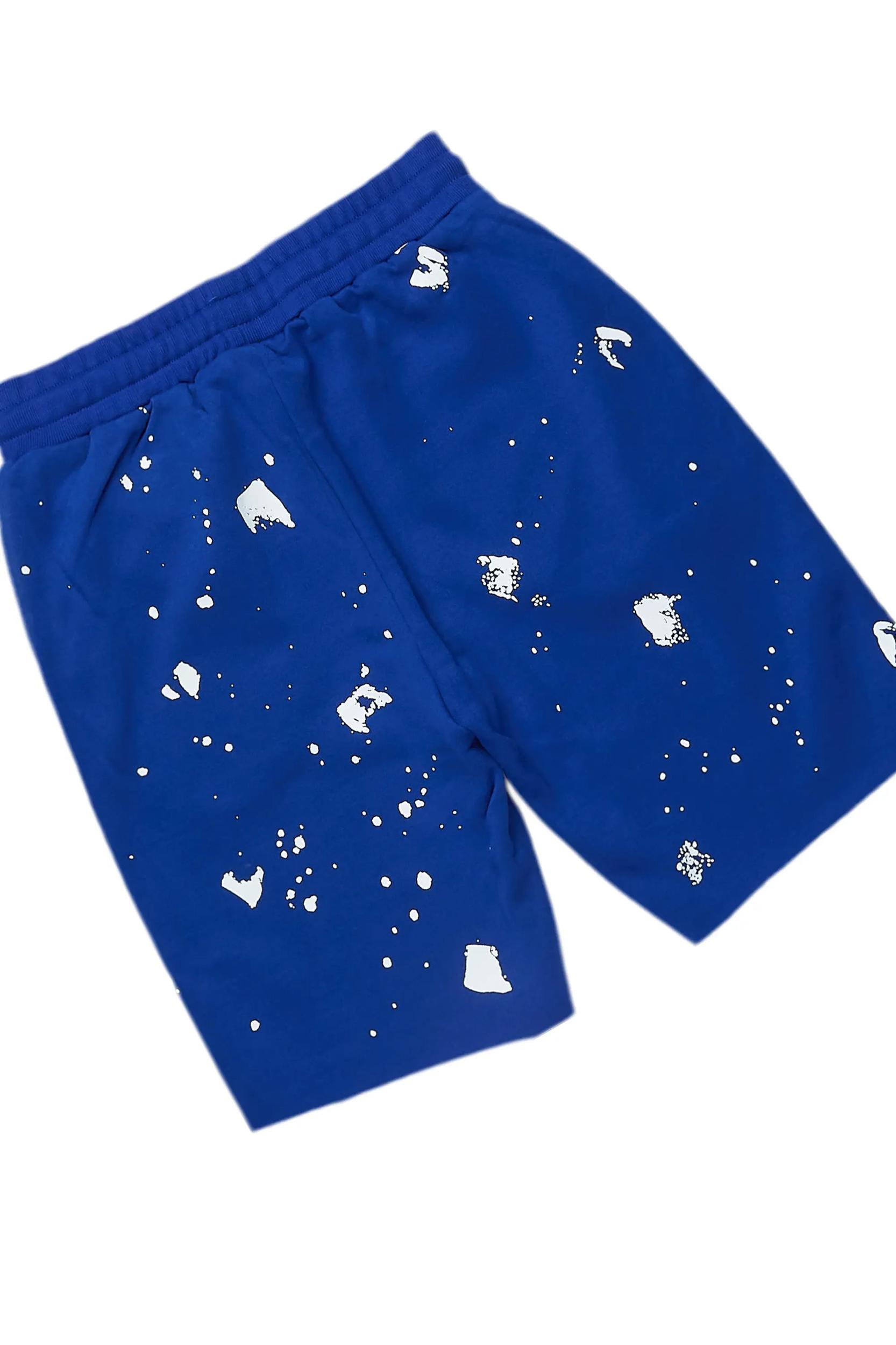 Just Between Us Royal Blue Short Set Female Product Image