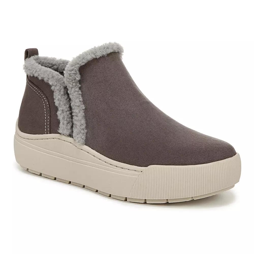 Dr. Scholls Time Off Yo Womens Cozy Ankle Boots Gray Grey Product Image