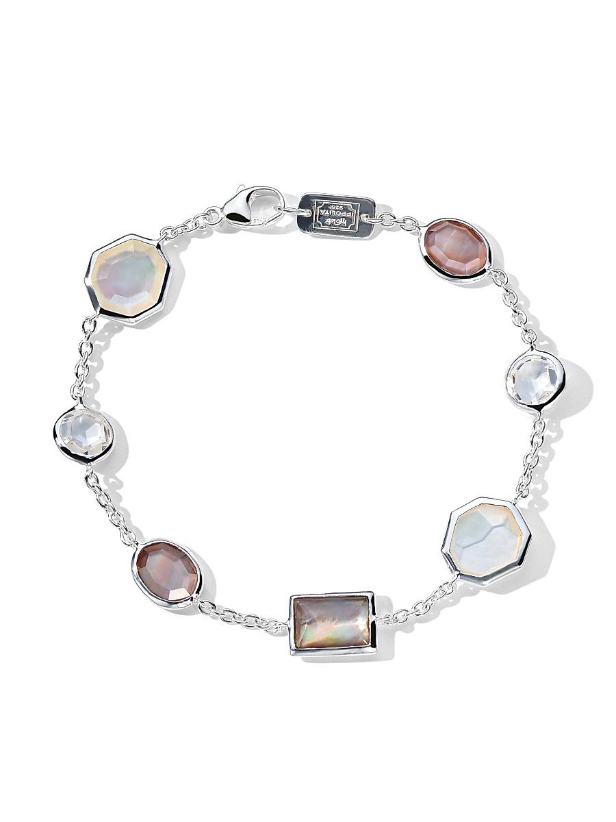 Womens Rock Candy Mixed-Cut Sterling Silver & Multi-Stone Station Bracelet Product Image