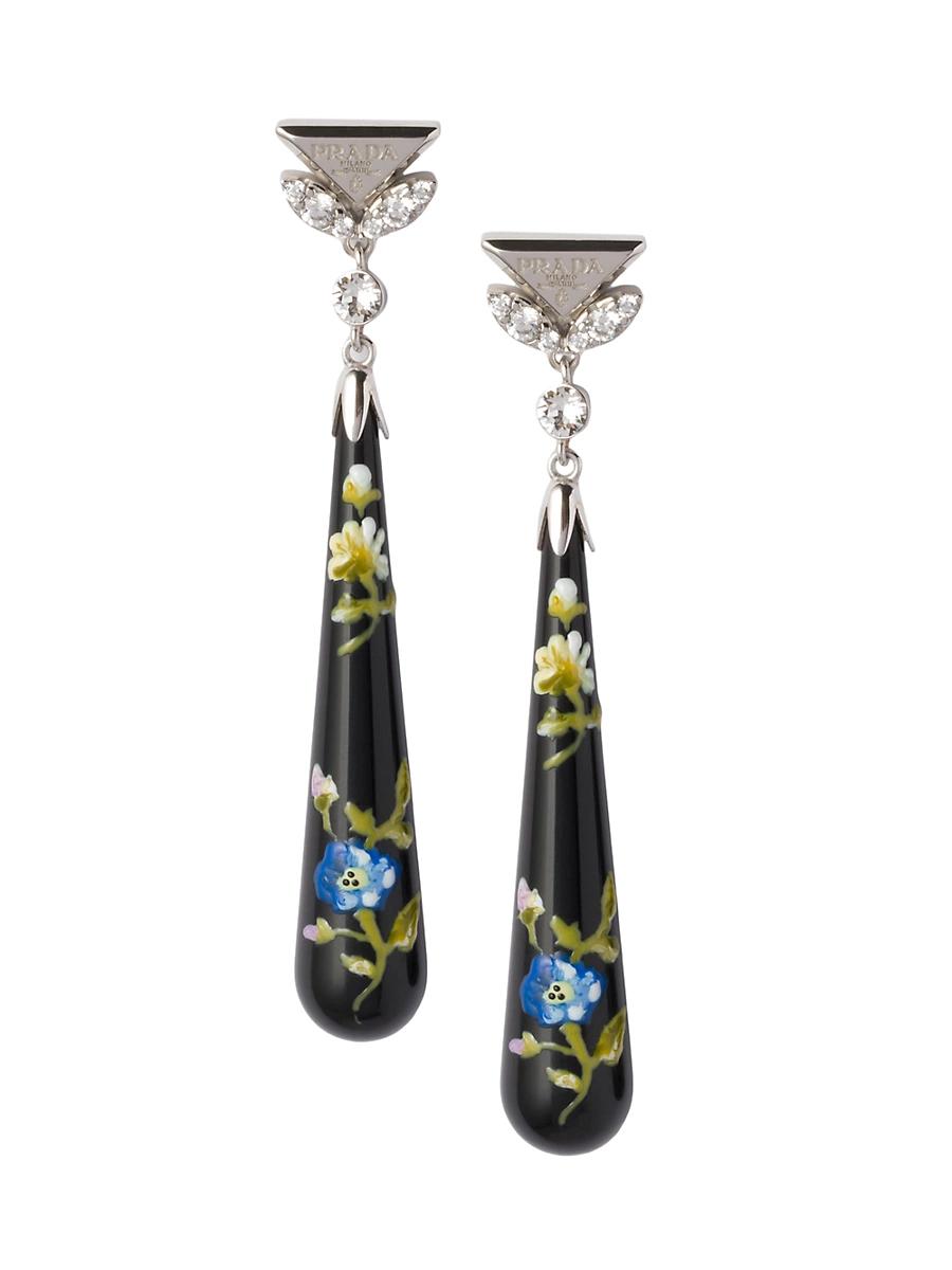 Womens Plexiglas and Metal Earrings Product Image