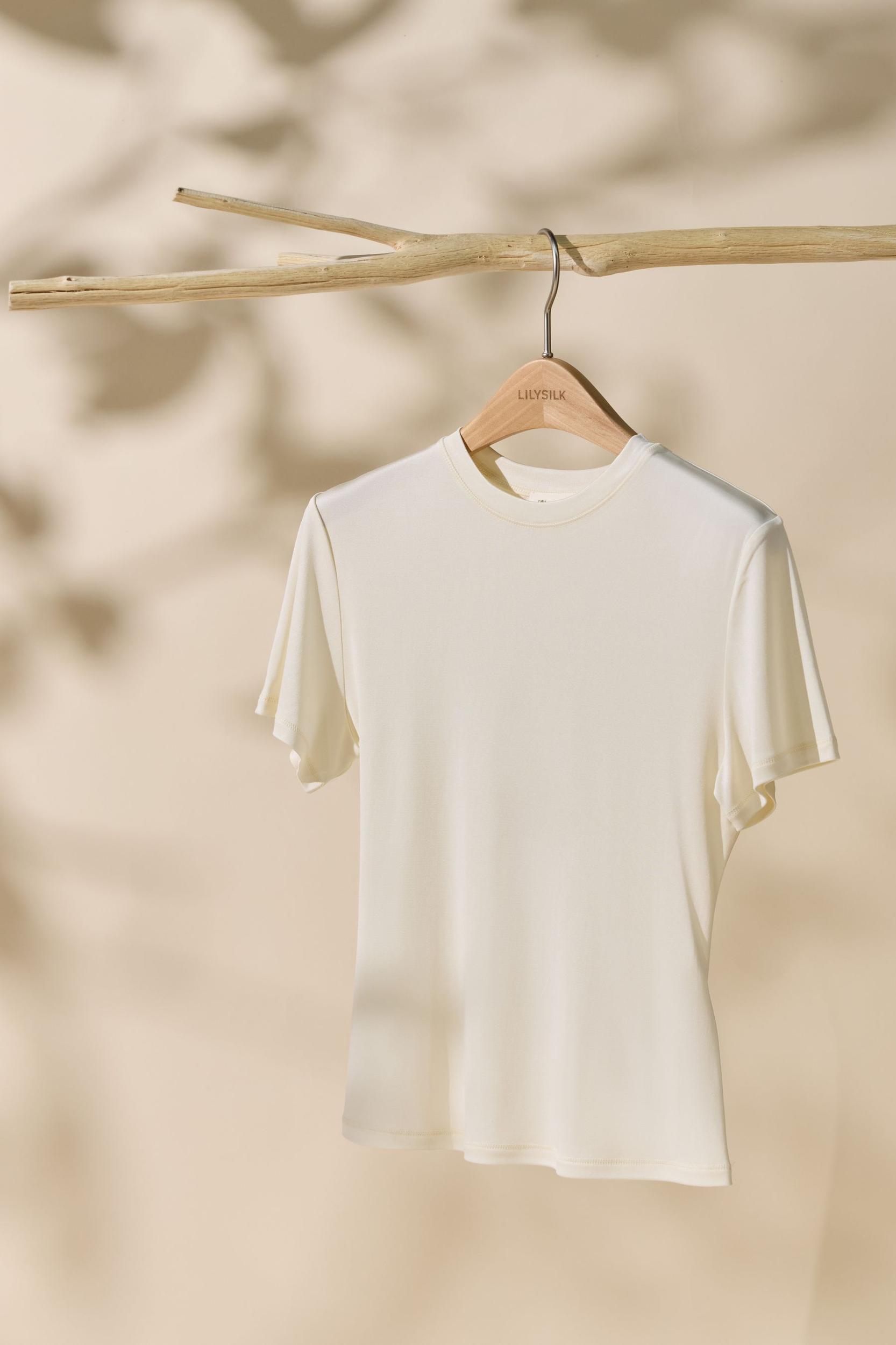 Slim Fitted Silk Jersey Tee Product Image