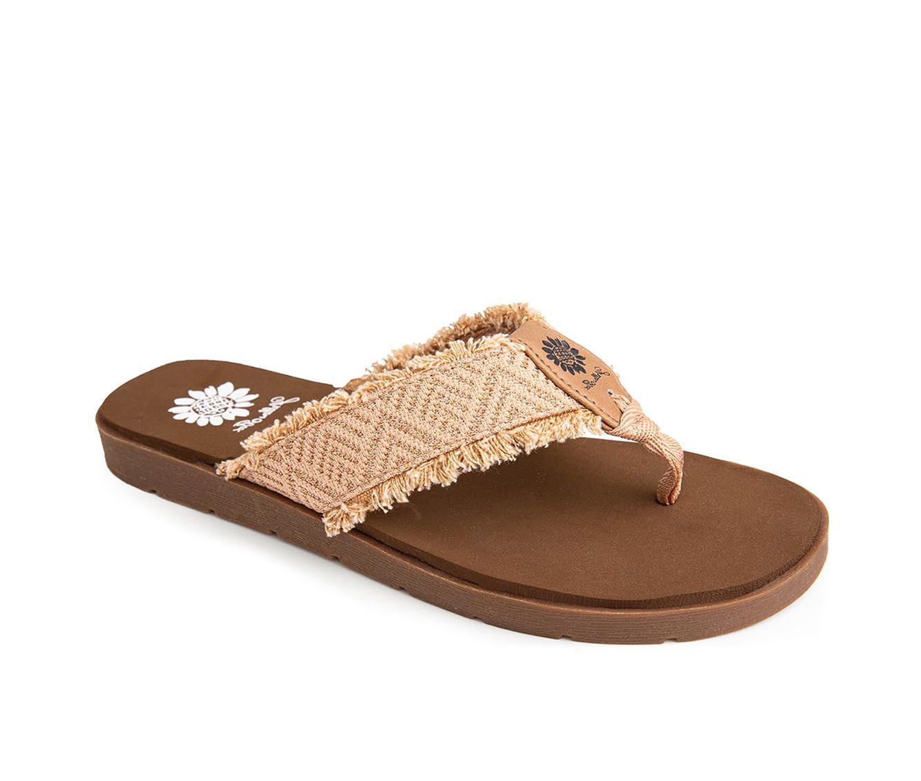 Women's Yellow Box Faddy Flip-Flops Product Image