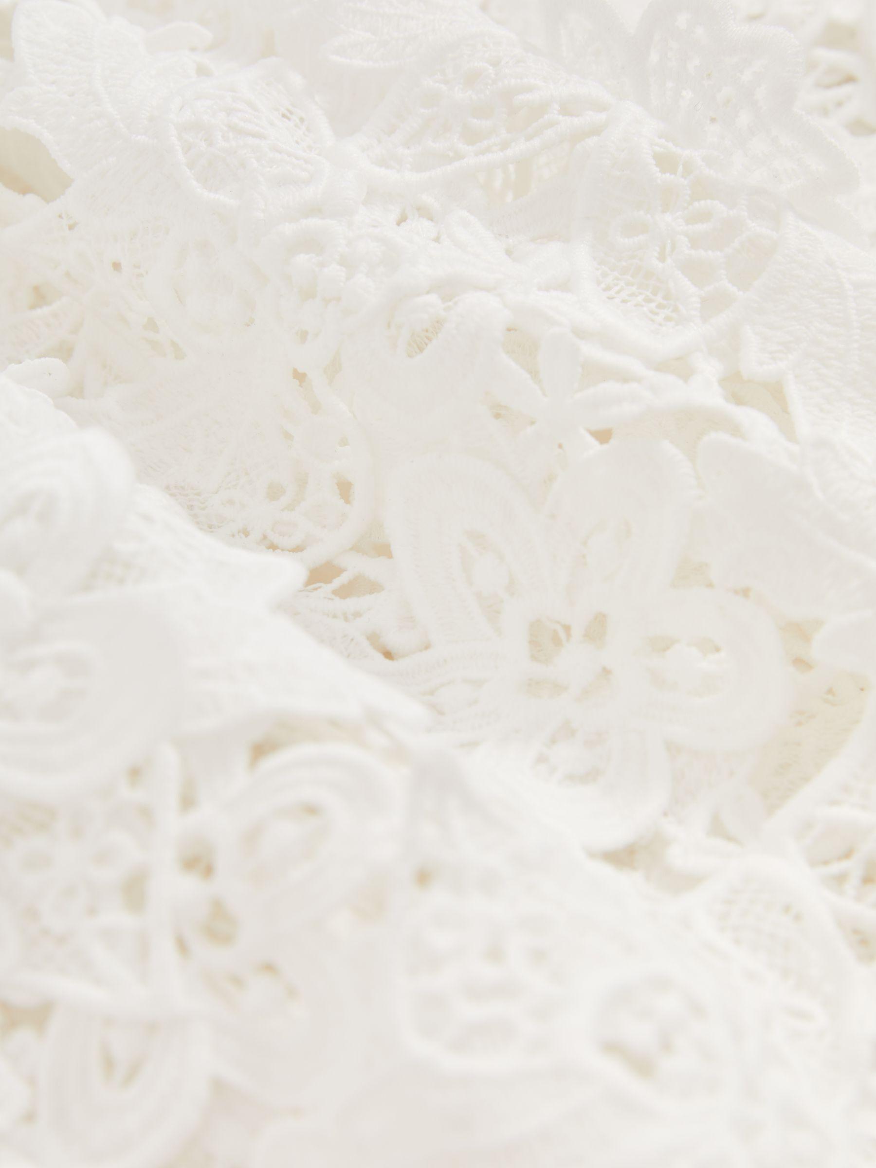 Cotton Cut Out Lace Cami Top in Ivory Product Image