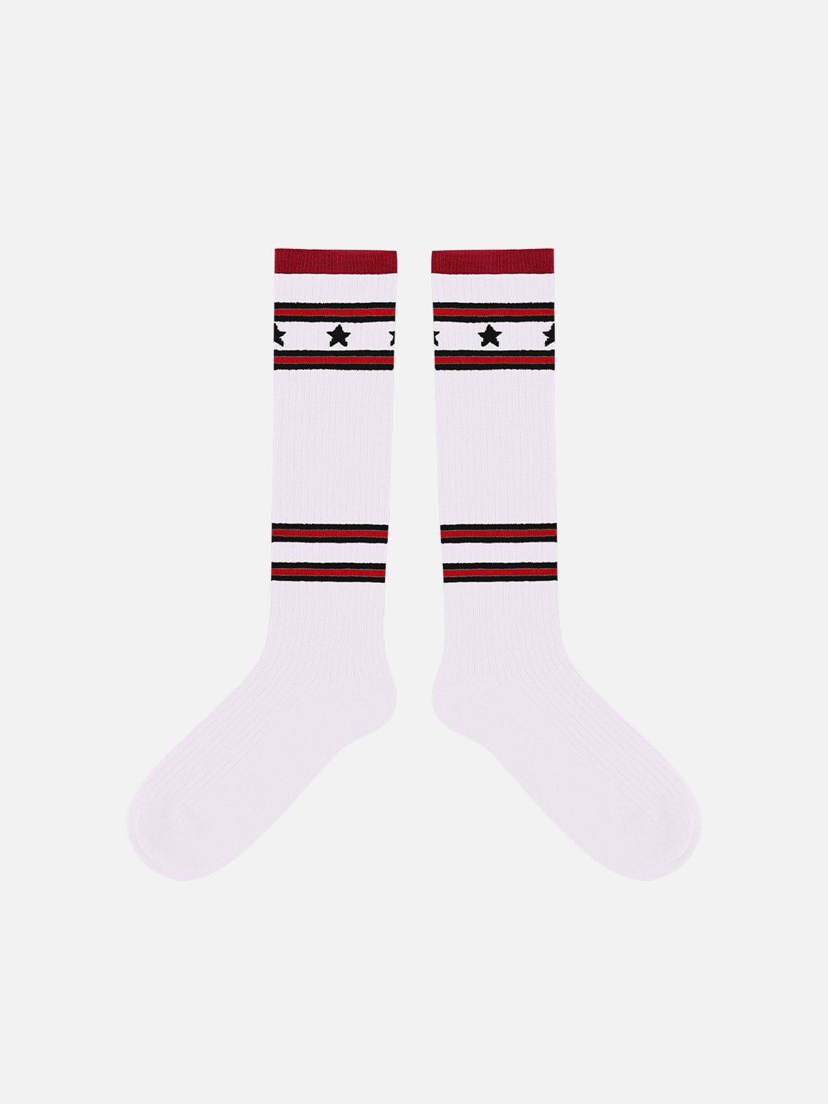 Vintage Stripe Star Graphic Socks Product Image