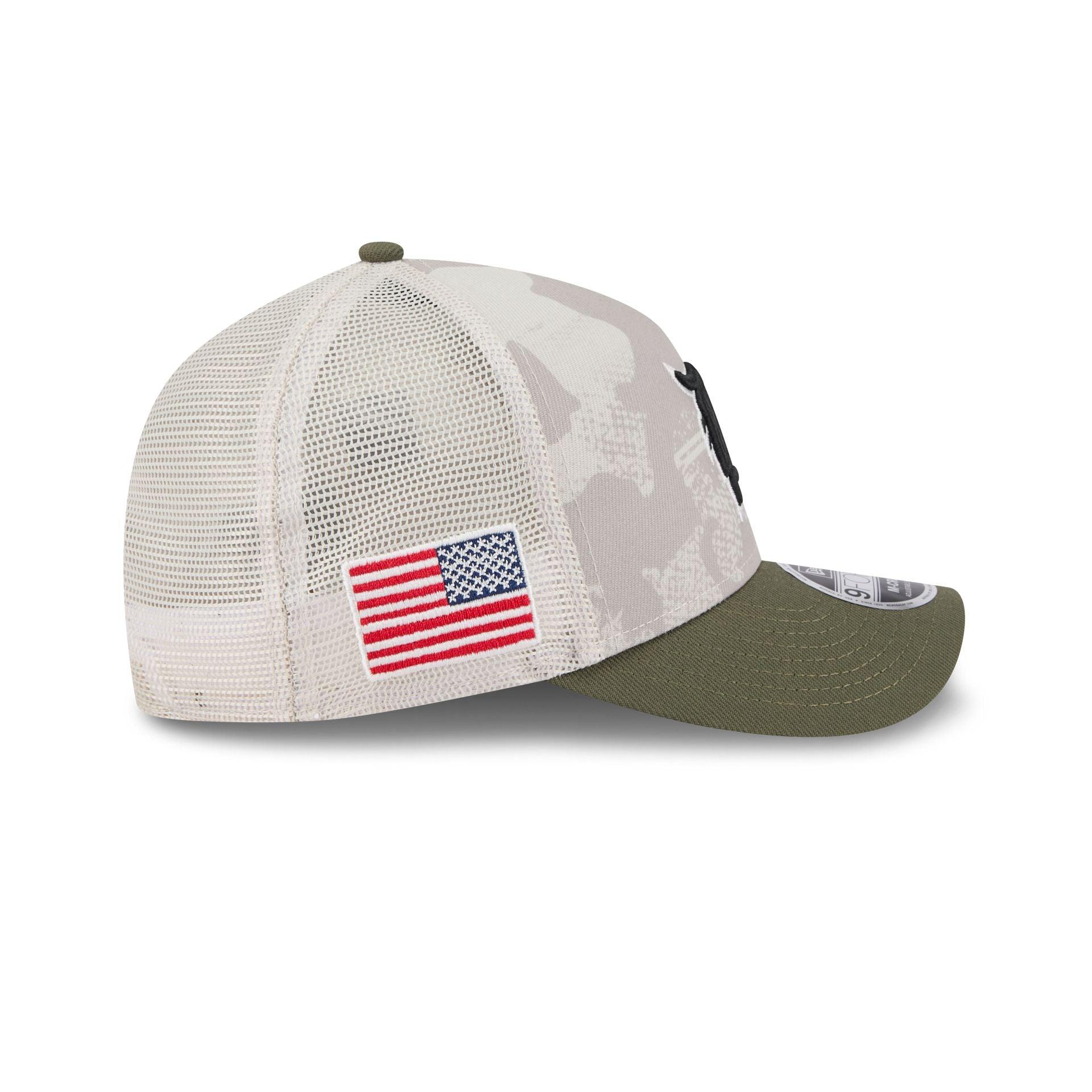 Detroit Tigers Armed Forces Day 2025 9FORTY M-Crown A-Frame Trucker Hat Male Product Image