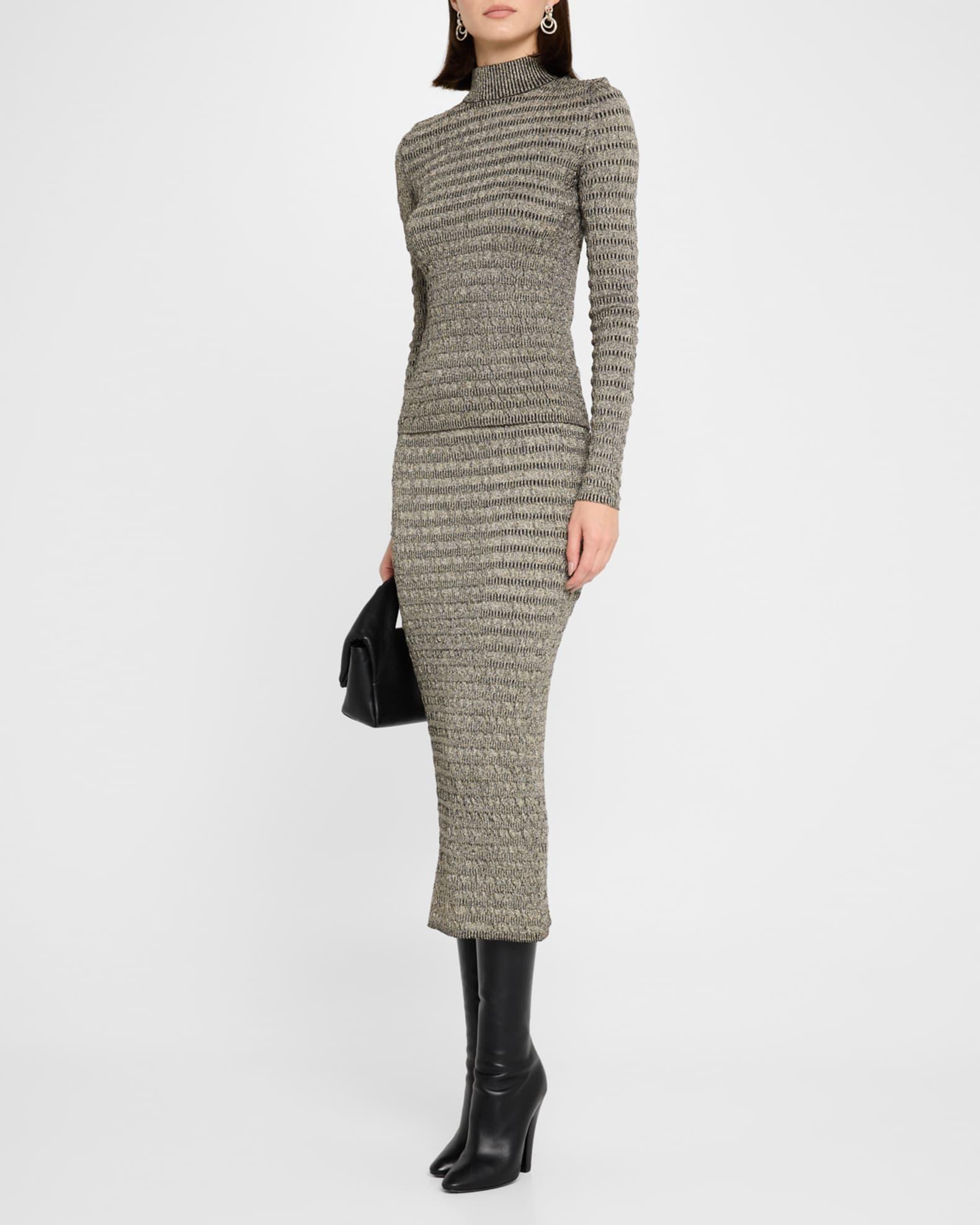 Carrie Textured Knit Midi Pencil Skirt Product Image