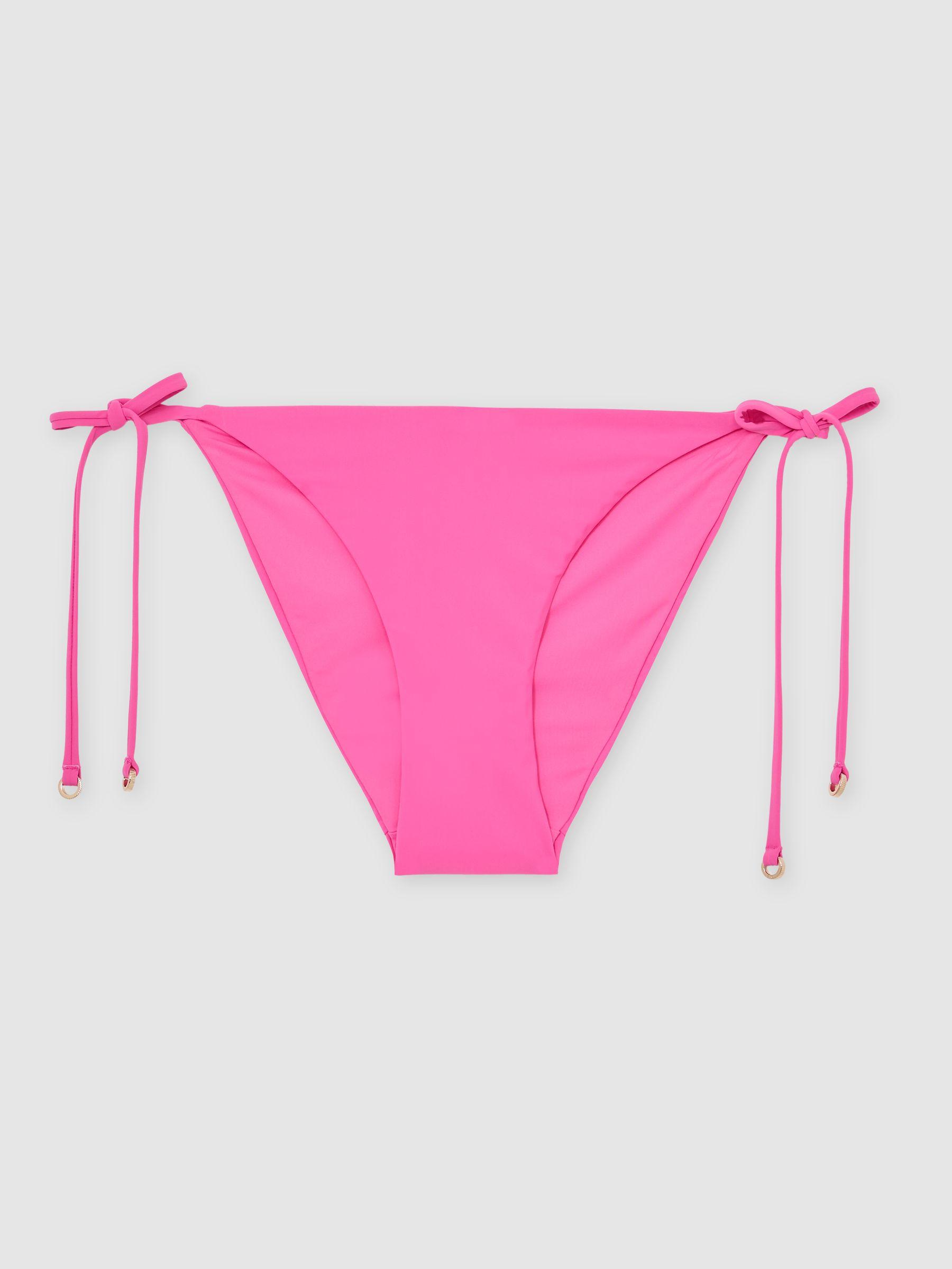 Side-Tie Bikini Bottoms in Pink Product Image