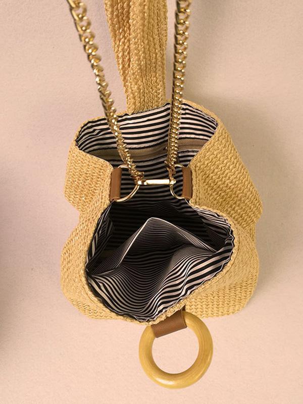 Casual Simple Weave Handbag Product Image