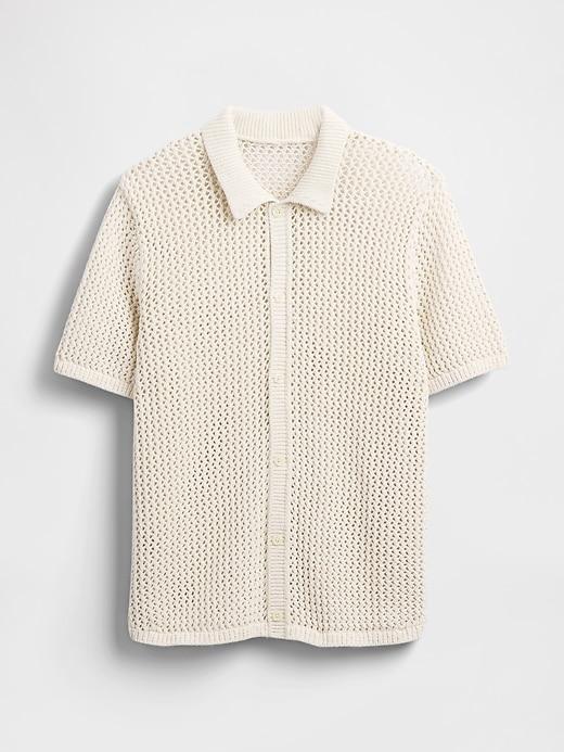 Mesh Sweater Shirt Product Image