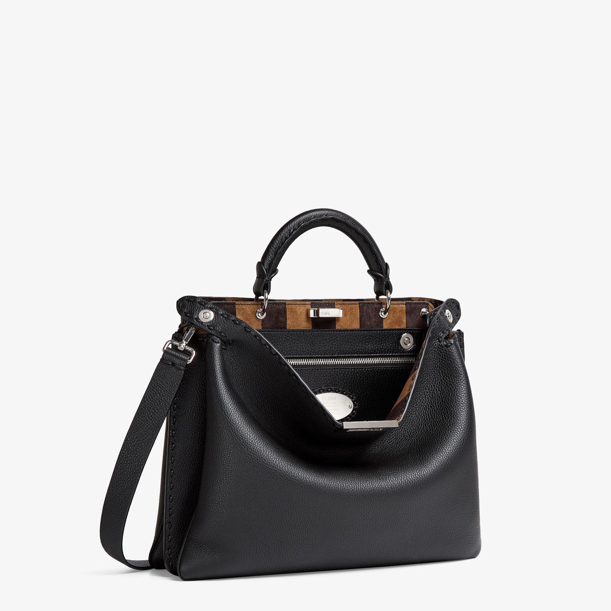 Selleria Peekaboo ISeeU Soft MediumBlack Selleria bag with 614 hand-sewn topstitches Product Image