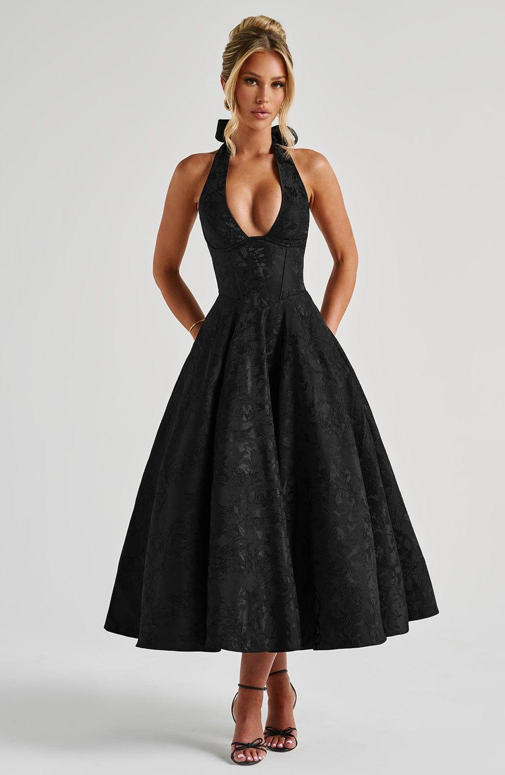 Effie Midi Dress - Black Product Image
