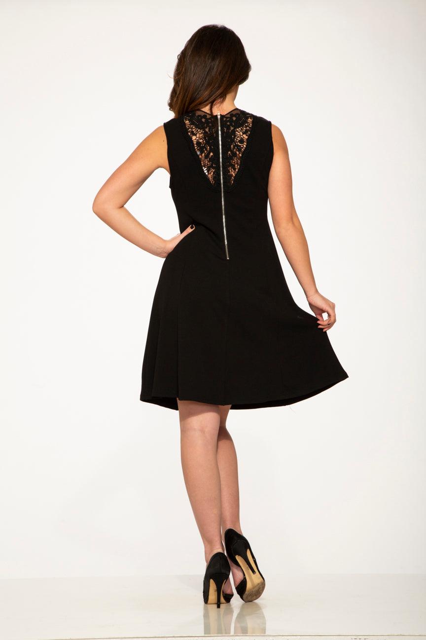 Black Mini Night Out Swing Dress Product Image