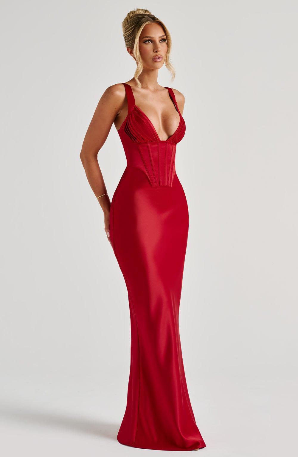 Shae Maxi Dress - Red Product Image
