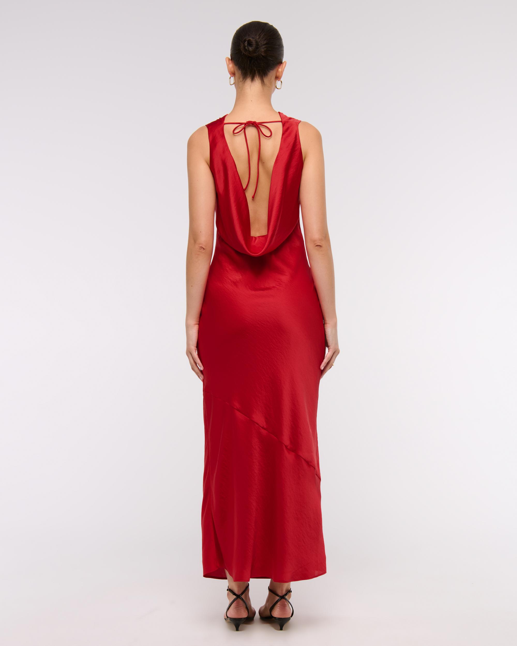 The A&F Julia Slip Cowl Neck Maxi Dress Product Image