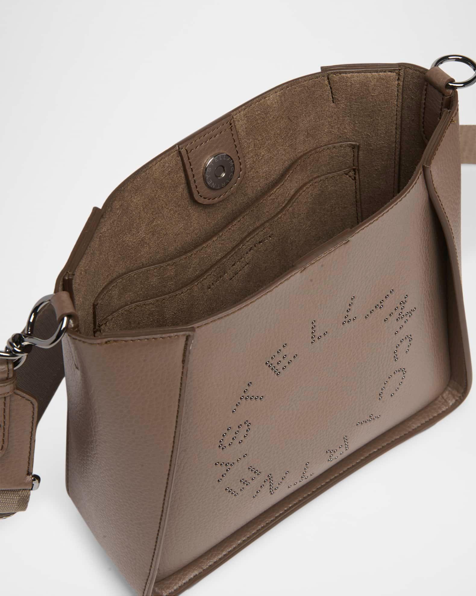 Mini Studded Logo Crossbody Bag in Eco Grainy Vegan Leather Product Image