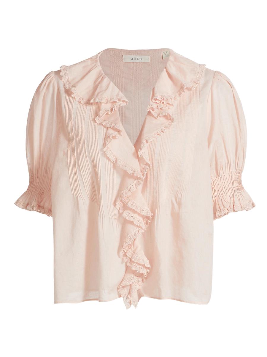Womens Henri Ruffled Top Product Image
