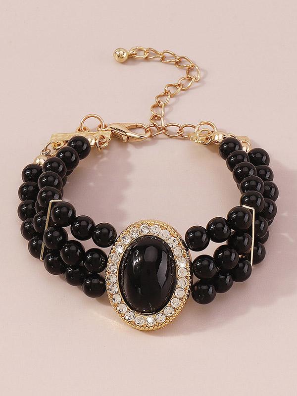 Adjustable Chains Geometric Rhine Stones Bracelet Accessories Product Image
