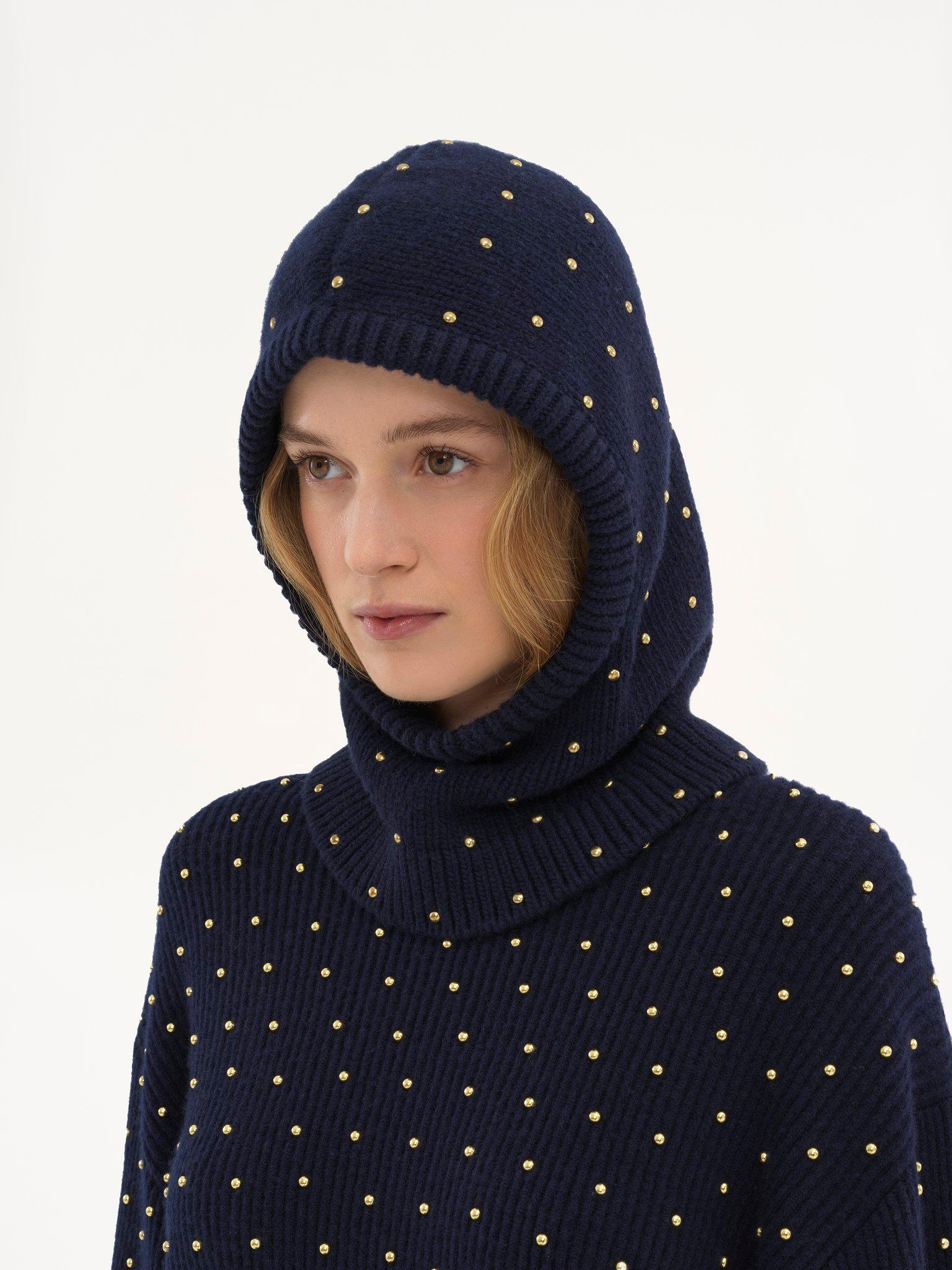 The Chloé Cabochon Knit balaclava in wool & cashmere Product Image