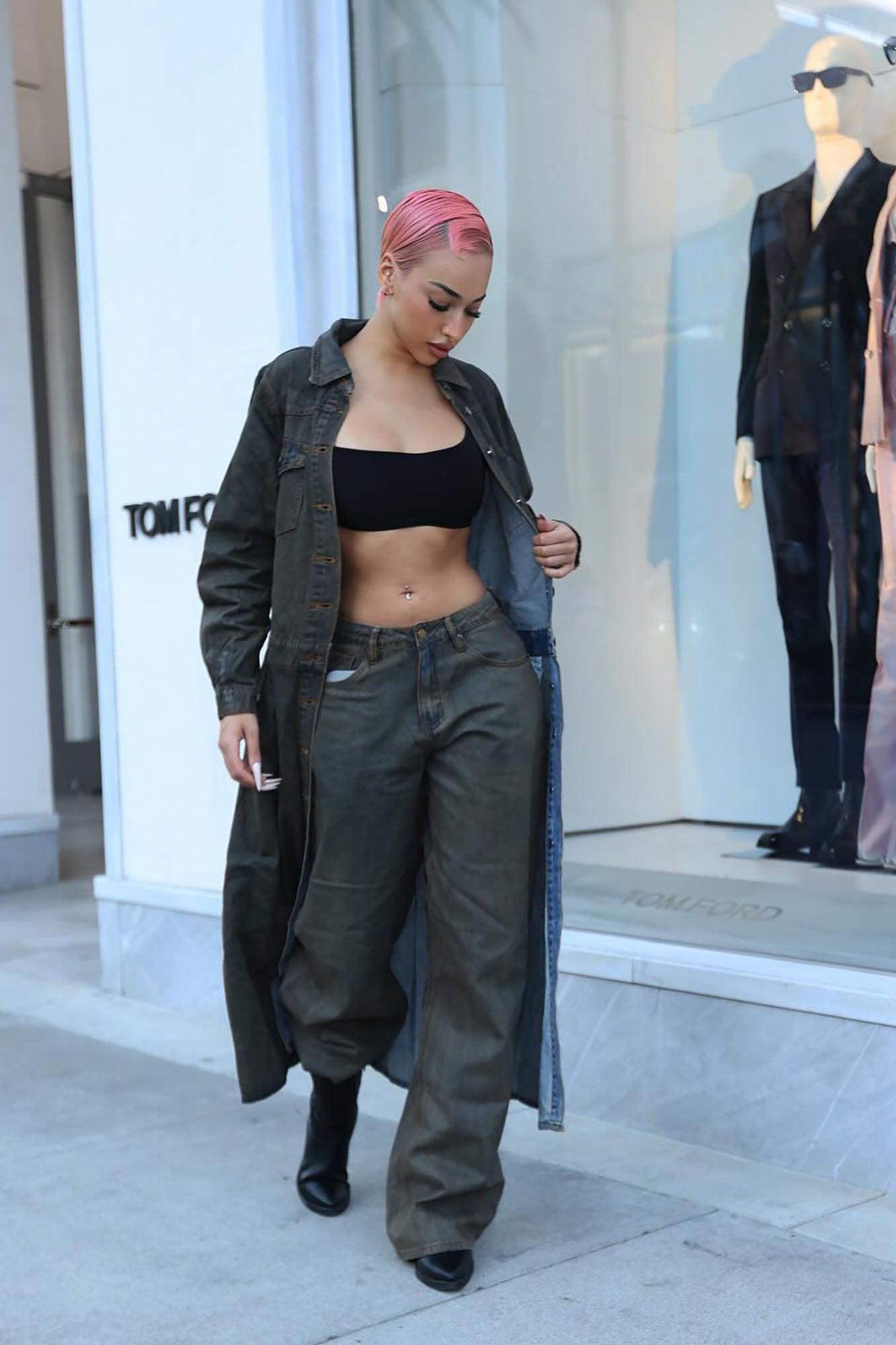 Play It Off Coated Wide Leg Jeans - Brown Product Image