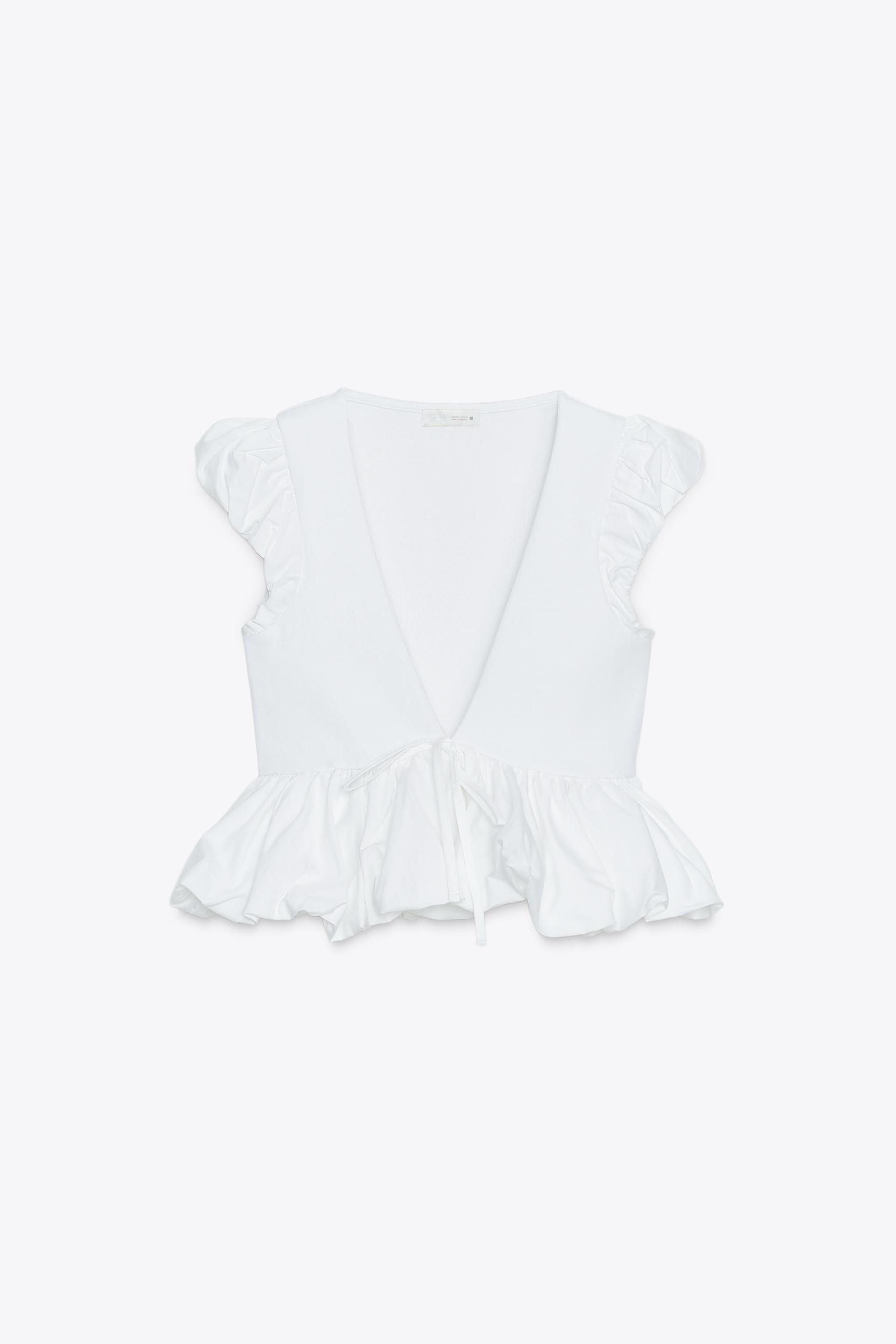 CONTRAST BOW T-SHIRT Product Image