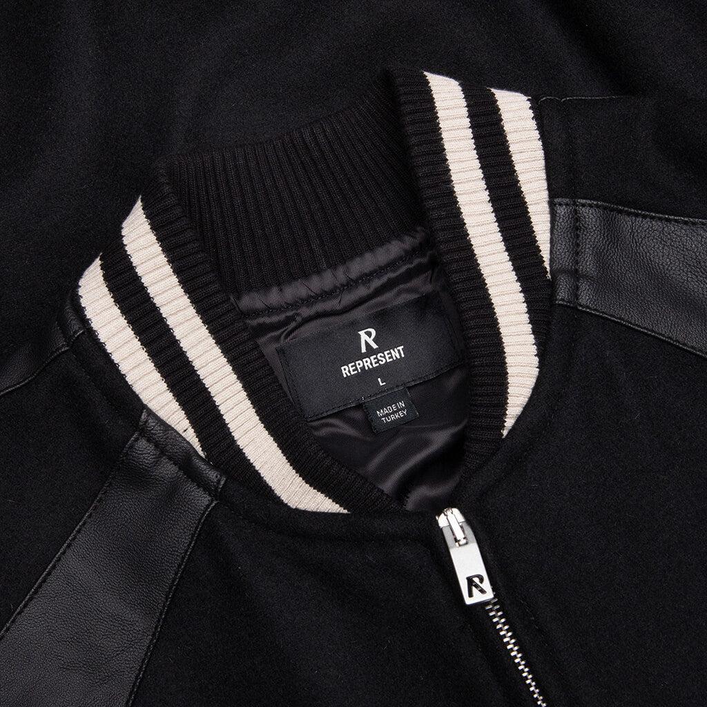 Raglan Varsity Jacket - Black Male Product Image