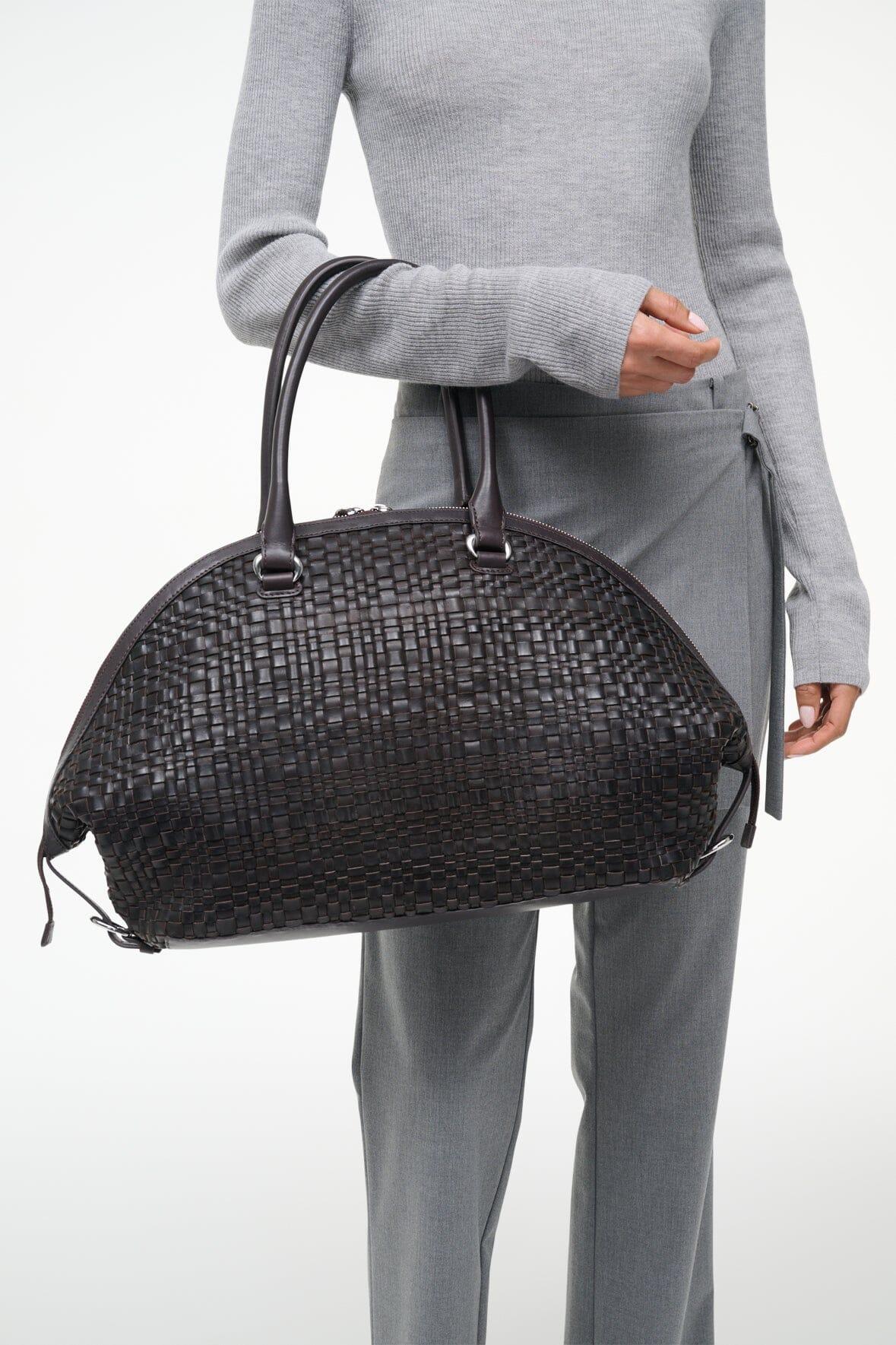HESTER SATCHEL | ESPRESSO WOVEN LEATHER Product Image