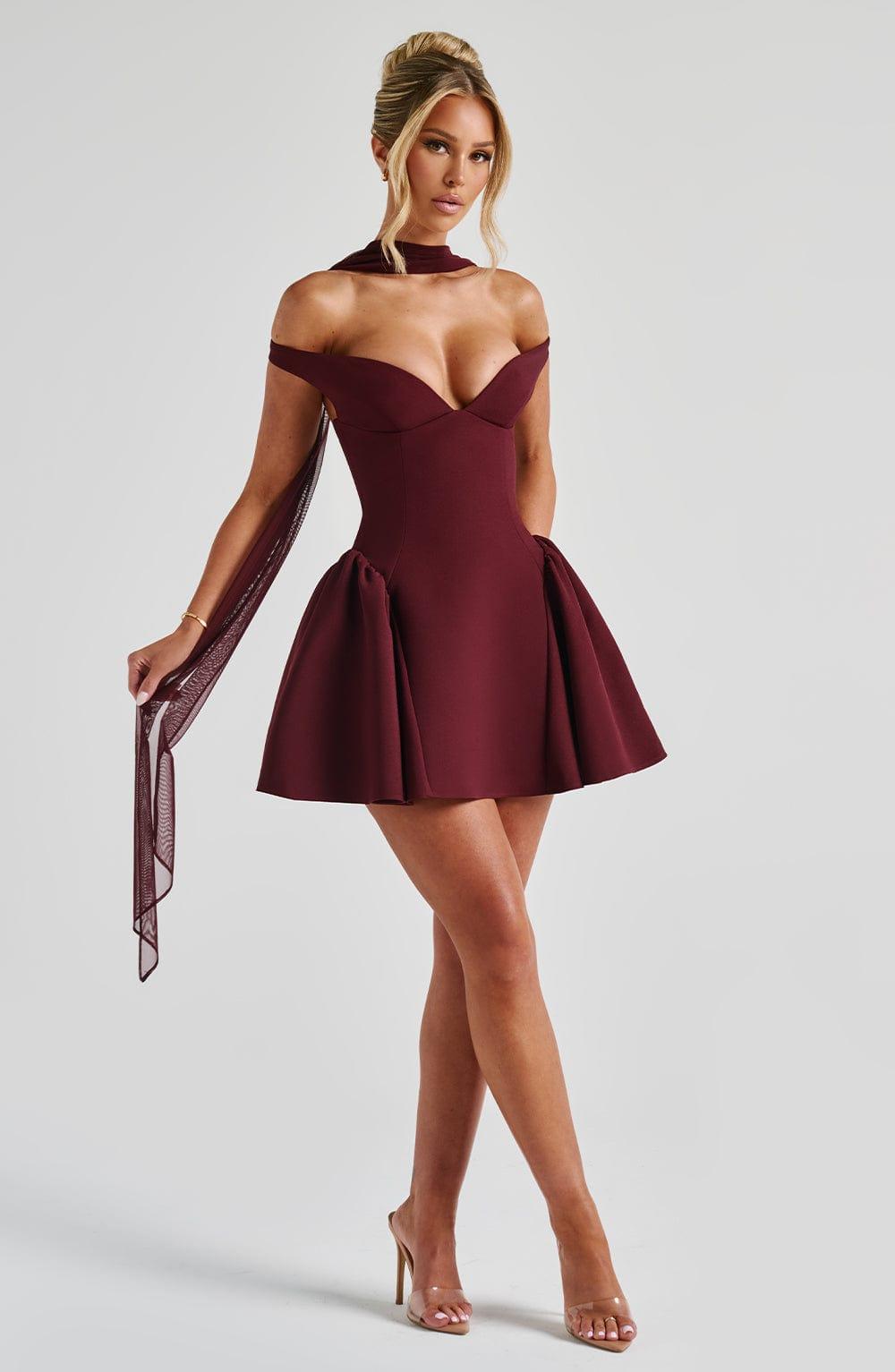 Marla Mini Dress - Cherry Lacquer Product Image