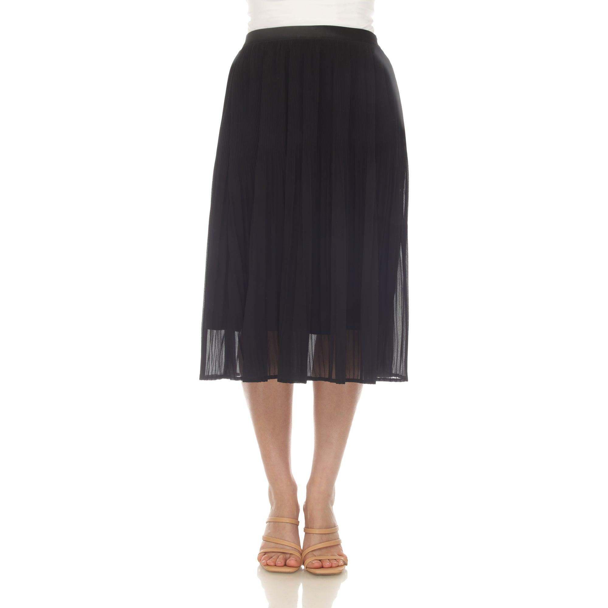 Women's Chiffon Pleated Midi Skirt Female Product Image