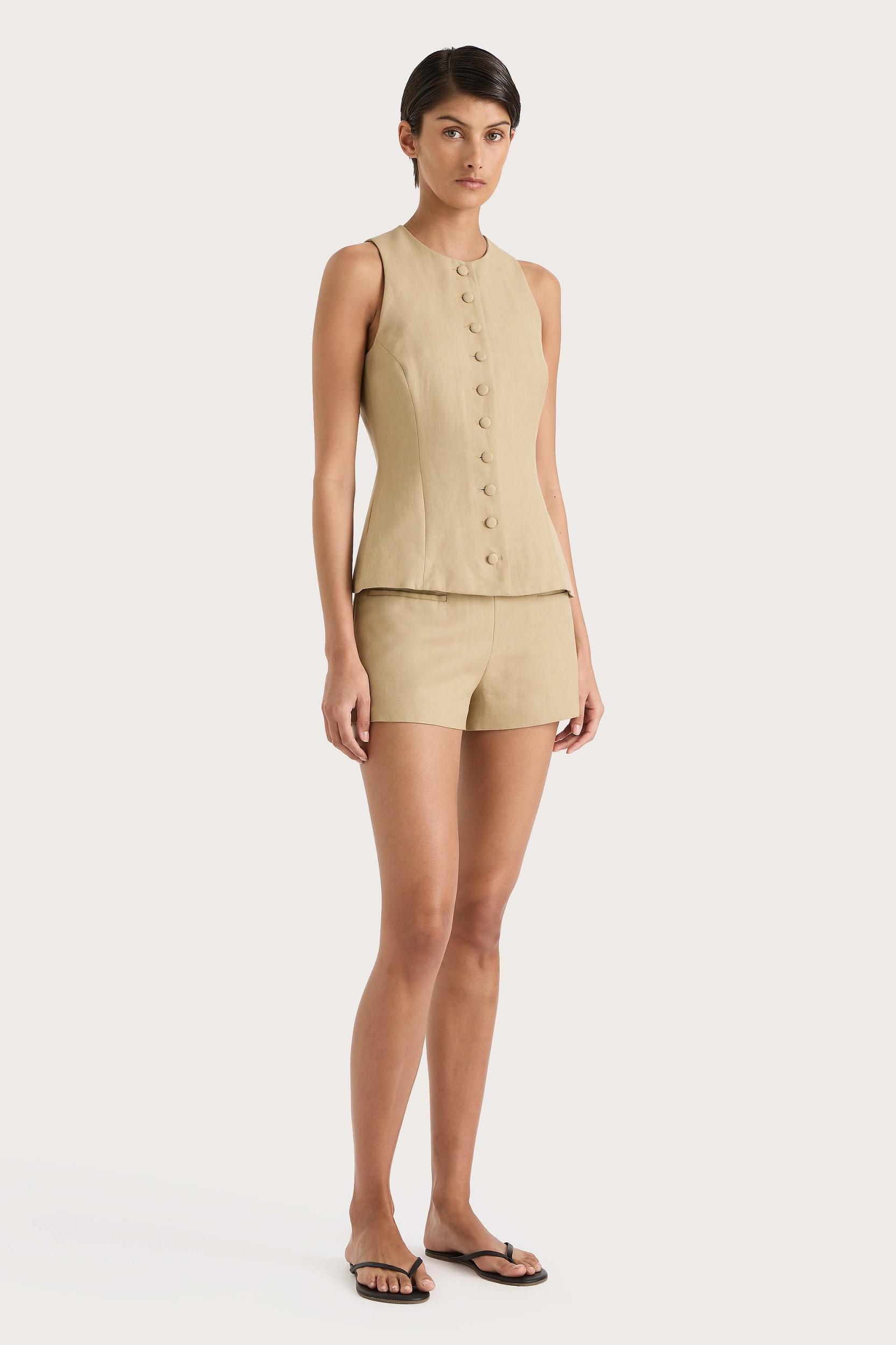 Florine Mini Shorts Caramel - Final Sale Product Image