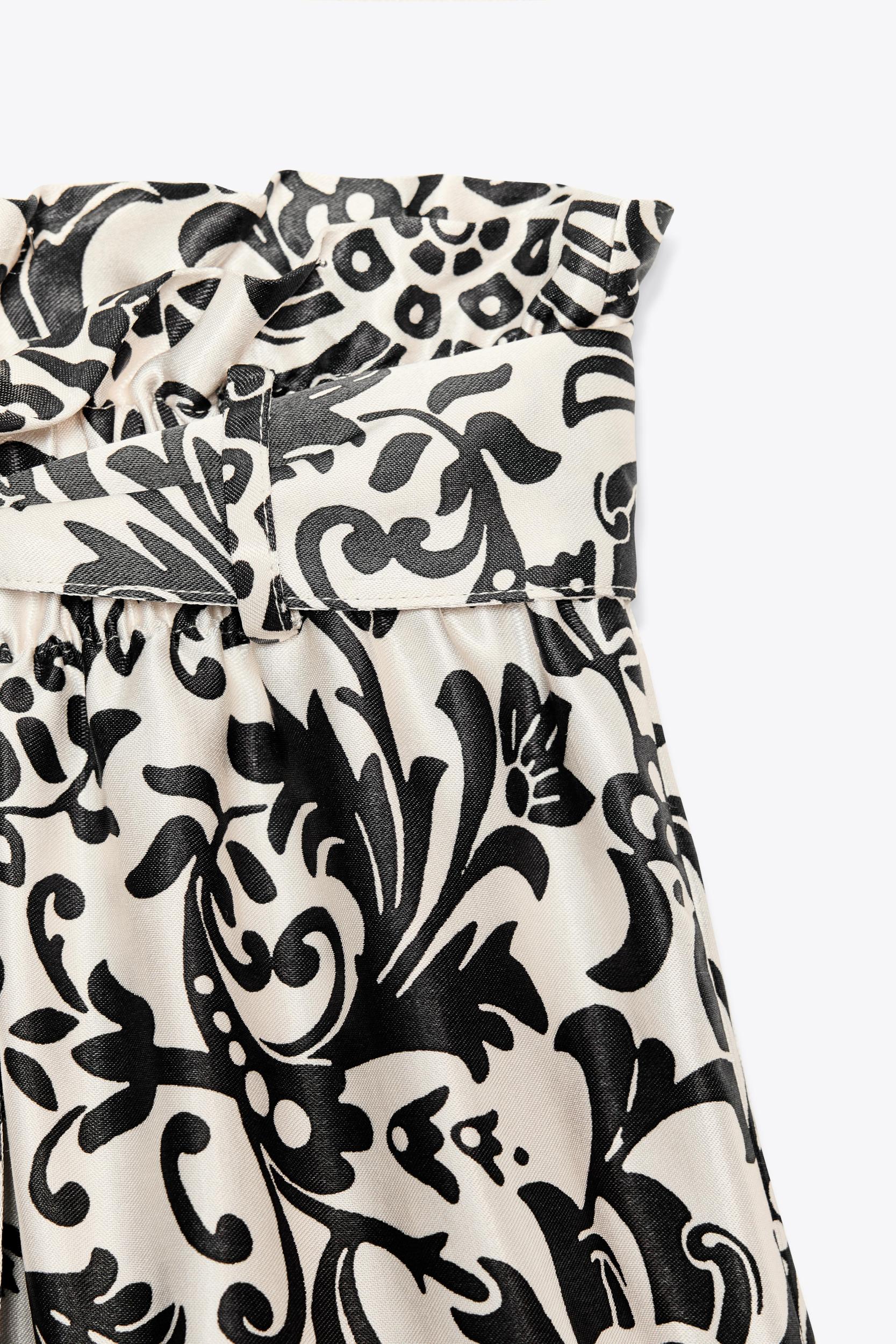 SATIN EFFECT PRINTED PAPER BAG SHORTS Product Image